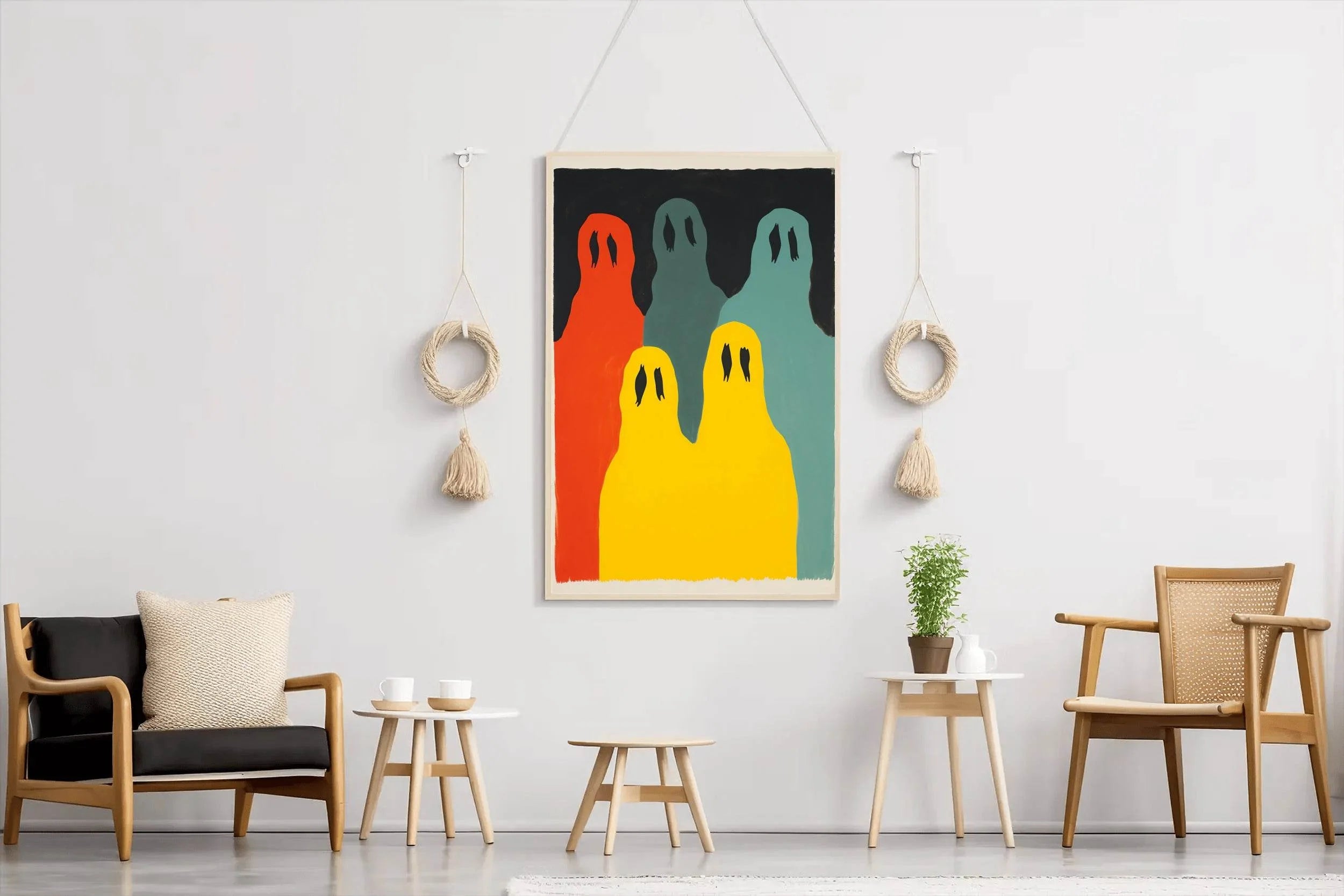 Ghostly Gathering - Haunting Appearance of the Figures Wall Art - beink online art store