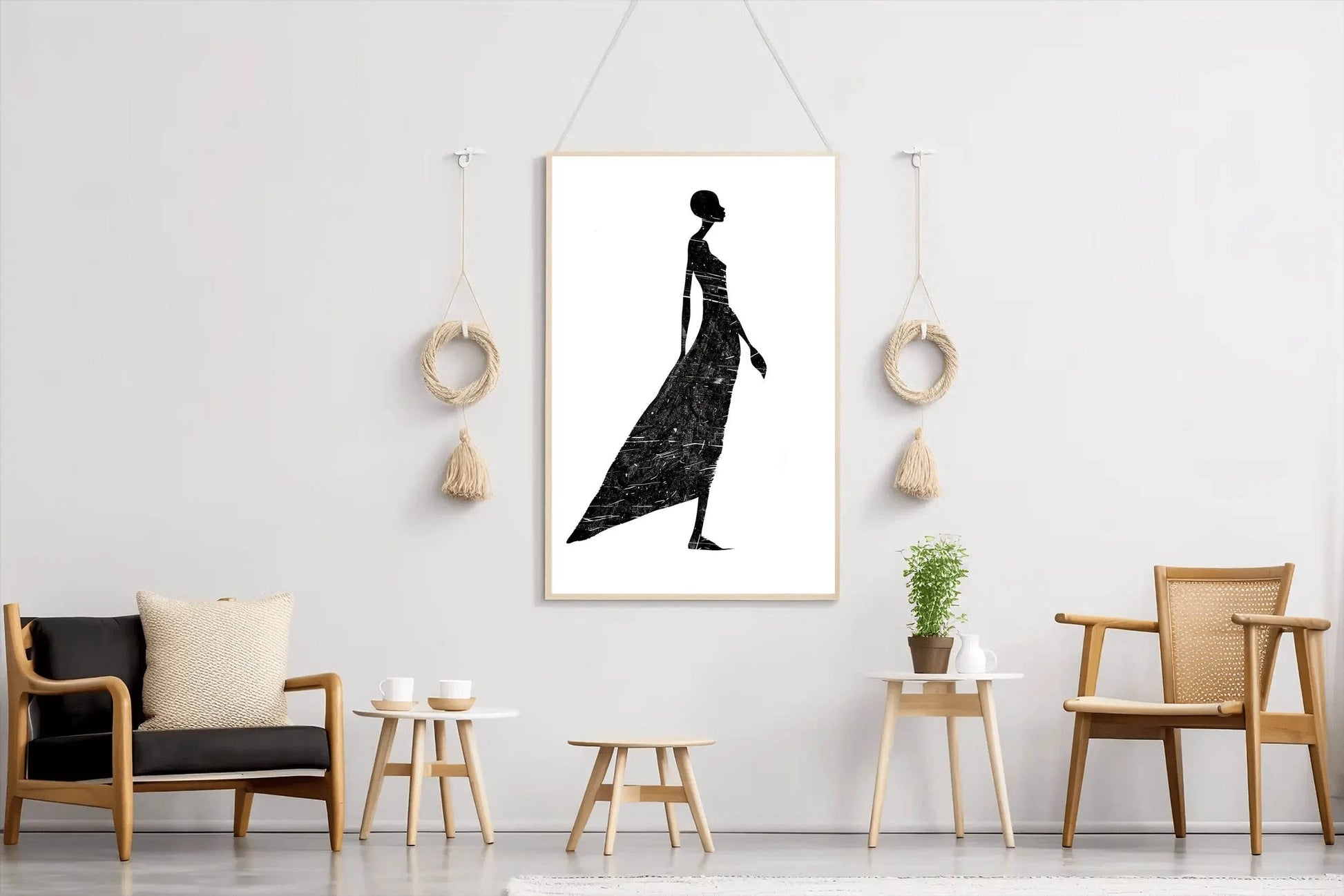 Black Woman Color Wall Art - beink online art store