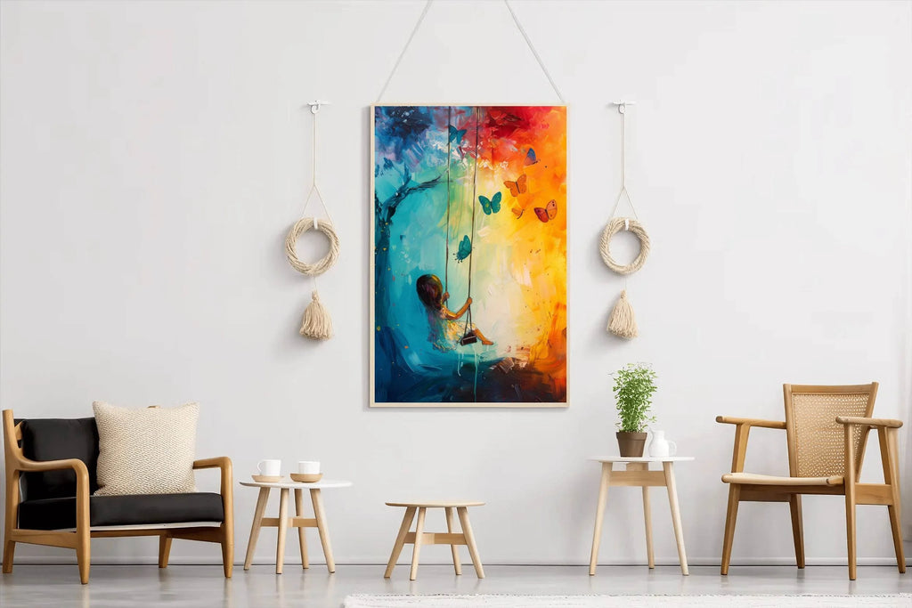 Drawing Of Anime Girl Playing Wall Art - beink online art store