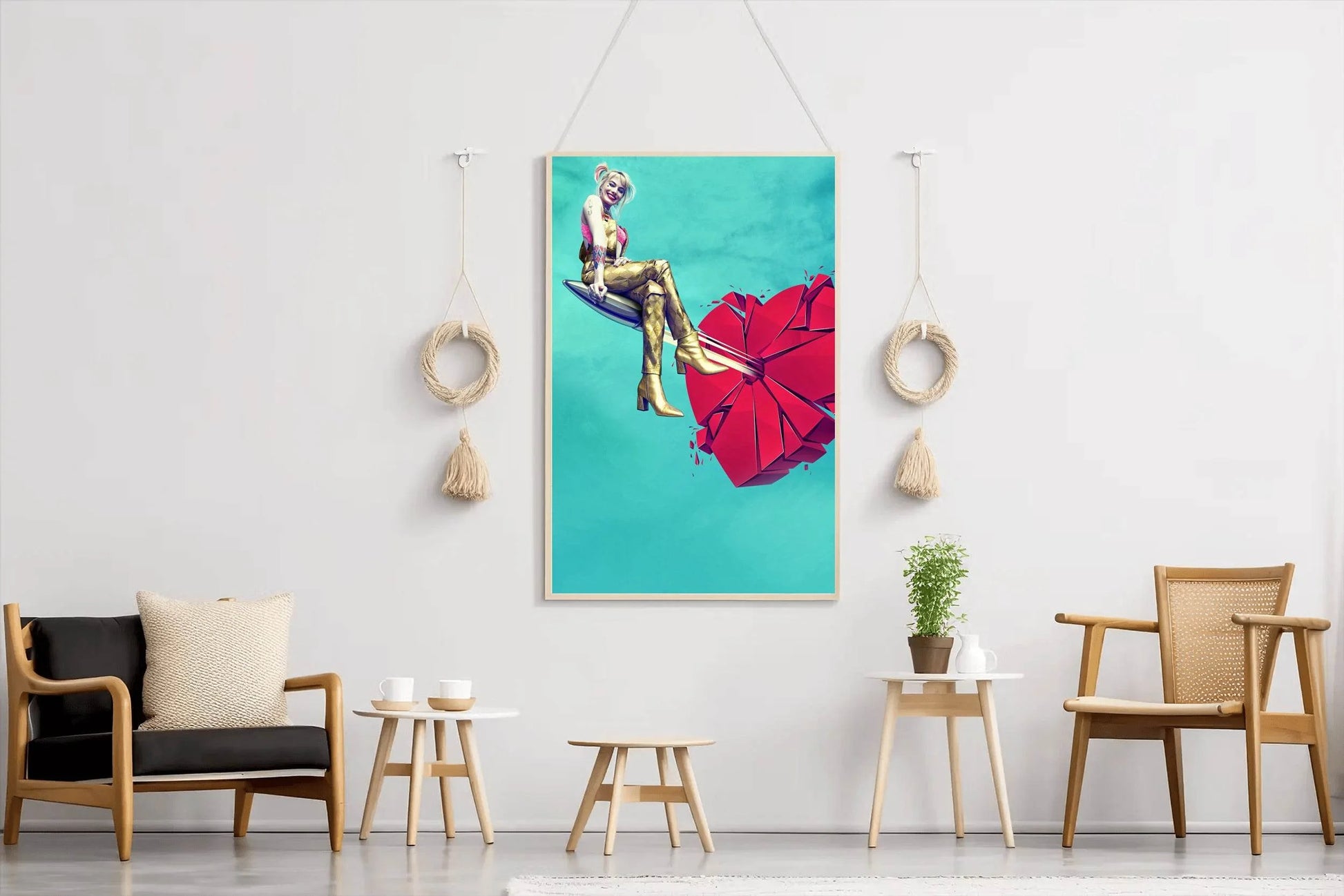 Harley Quinn A Broken Heart with Bullet Wall Art - beink online art store