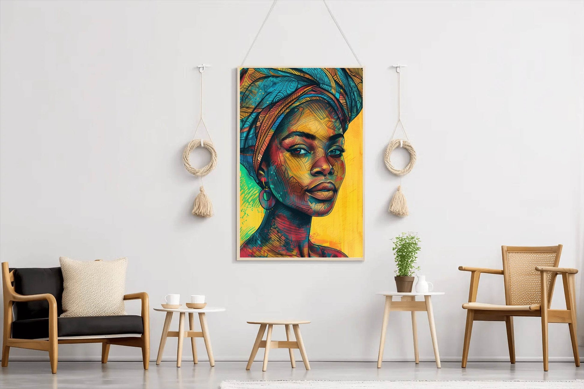 African Woman Canvas Wall Art - beink online art store