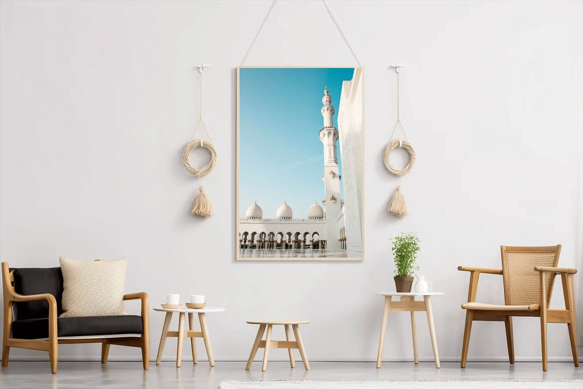 Blissful White Minaret Wall Art - beink online art store