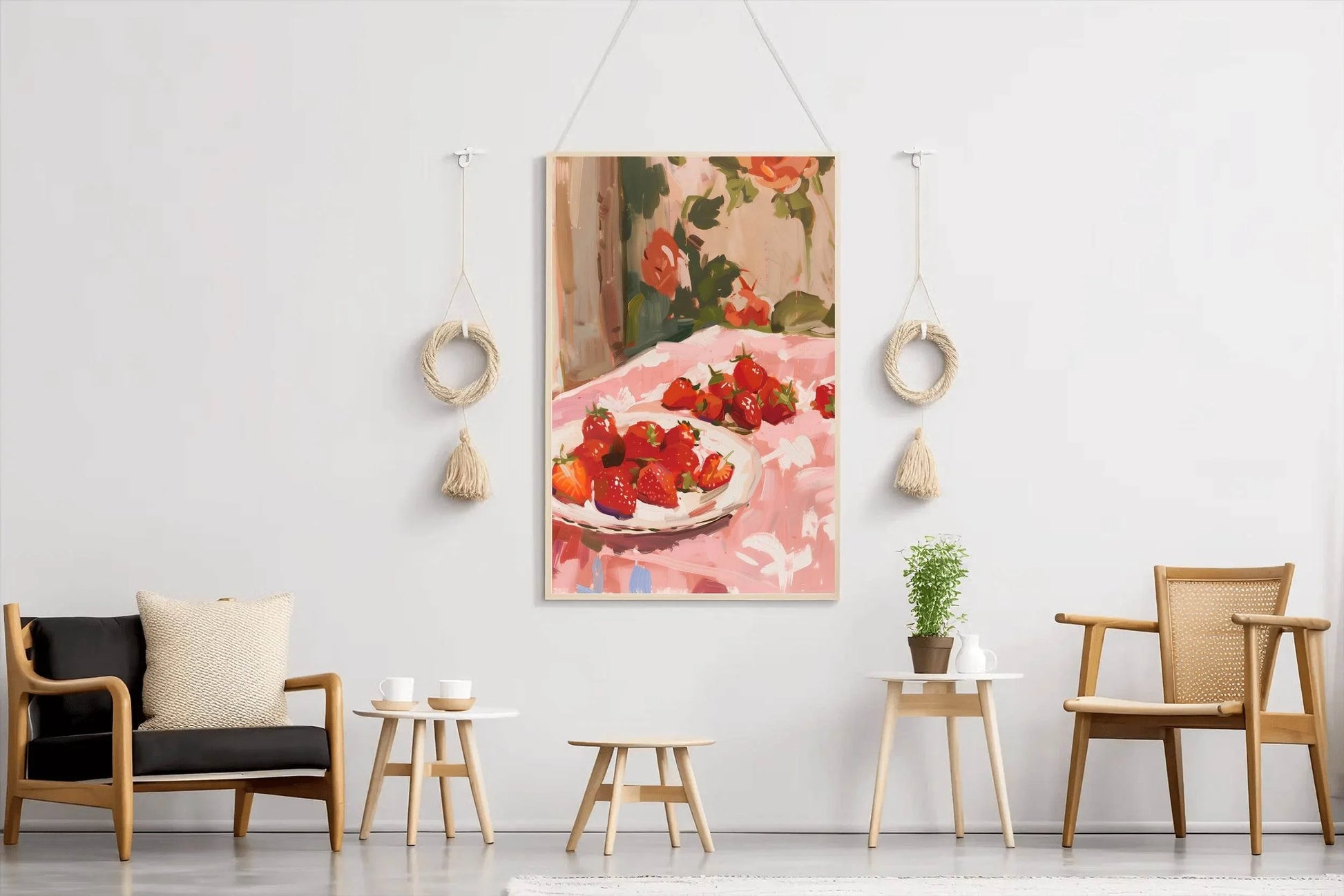 Bowl Freshly Picked Strawberries Wall Art - beink online art store