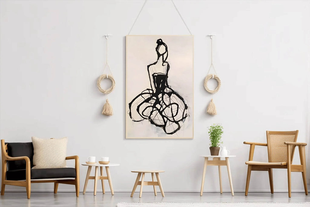 Watercolor Bridal Illustration Modern Wall Art - beink online art store