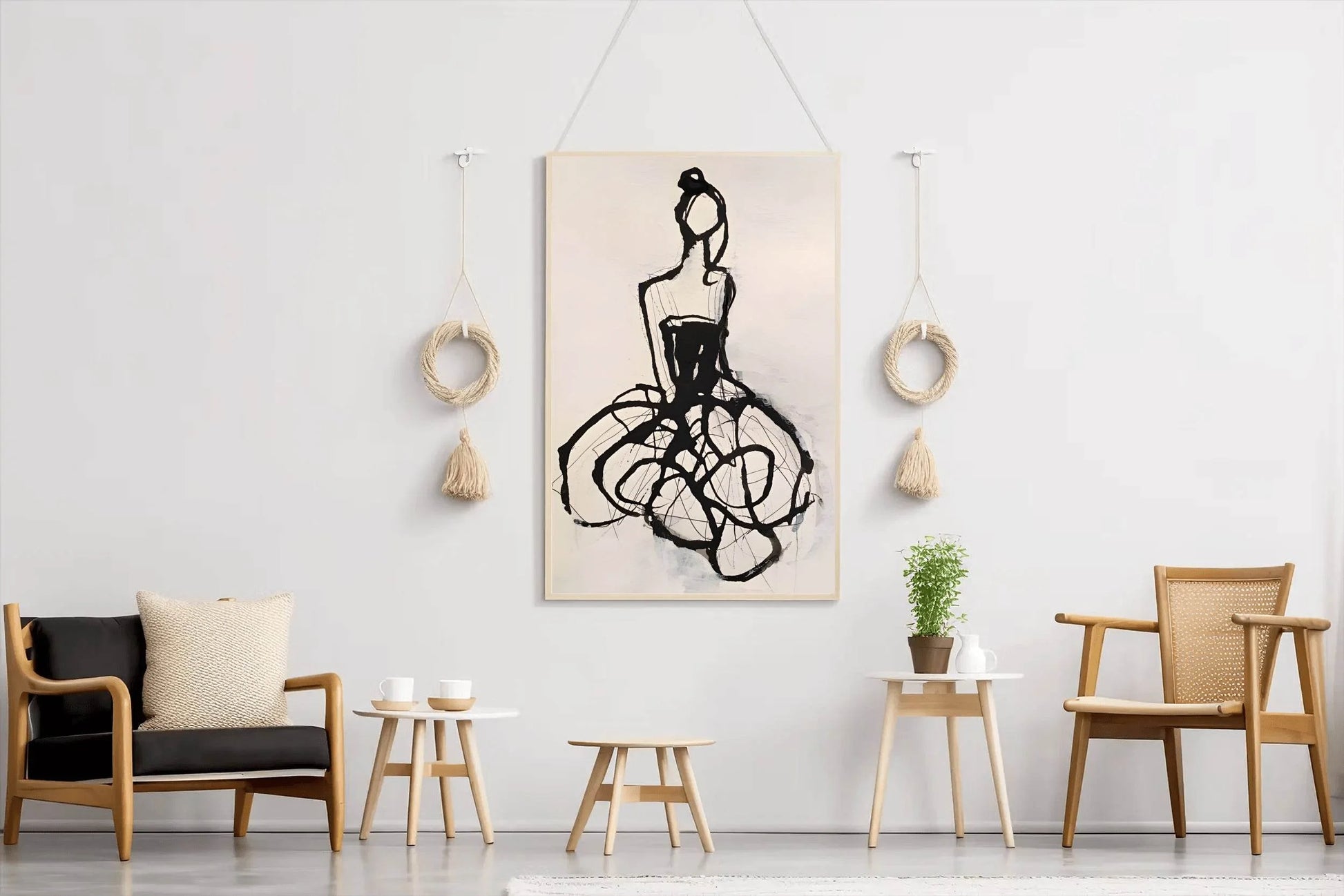 Watercolor Bridal Illustration Modern Wall Art - beink online art store