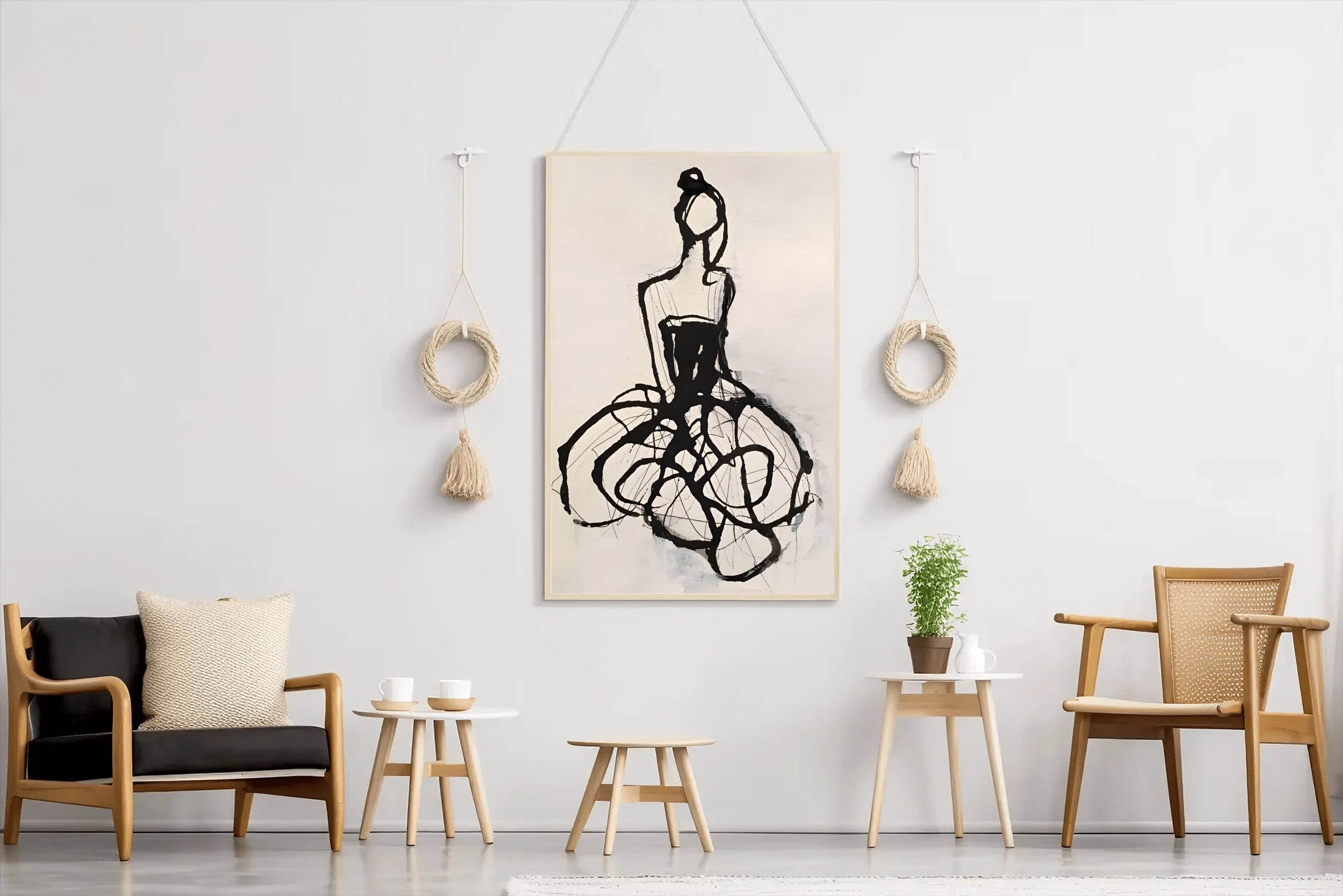 Watercolor Bridal Illustration Modern Wall Art - beink online art store