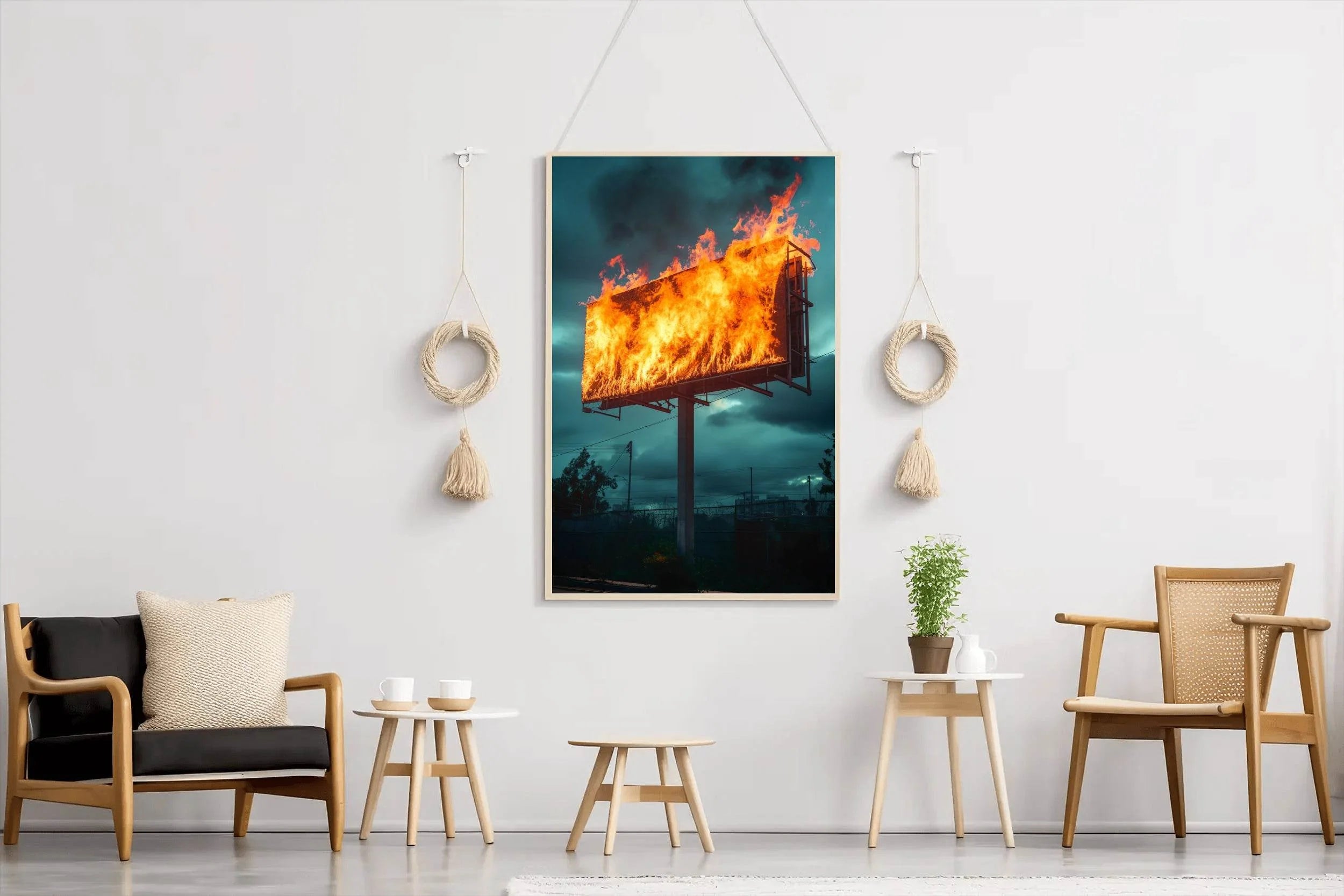 Fiery Billboard Wall Art - beink online art store
