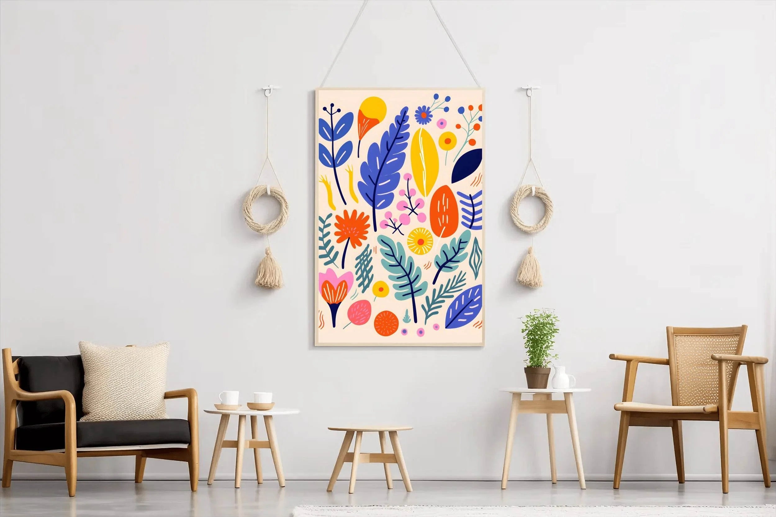 Colorful Leaves of Forest Fern Wall Art - beink online art store