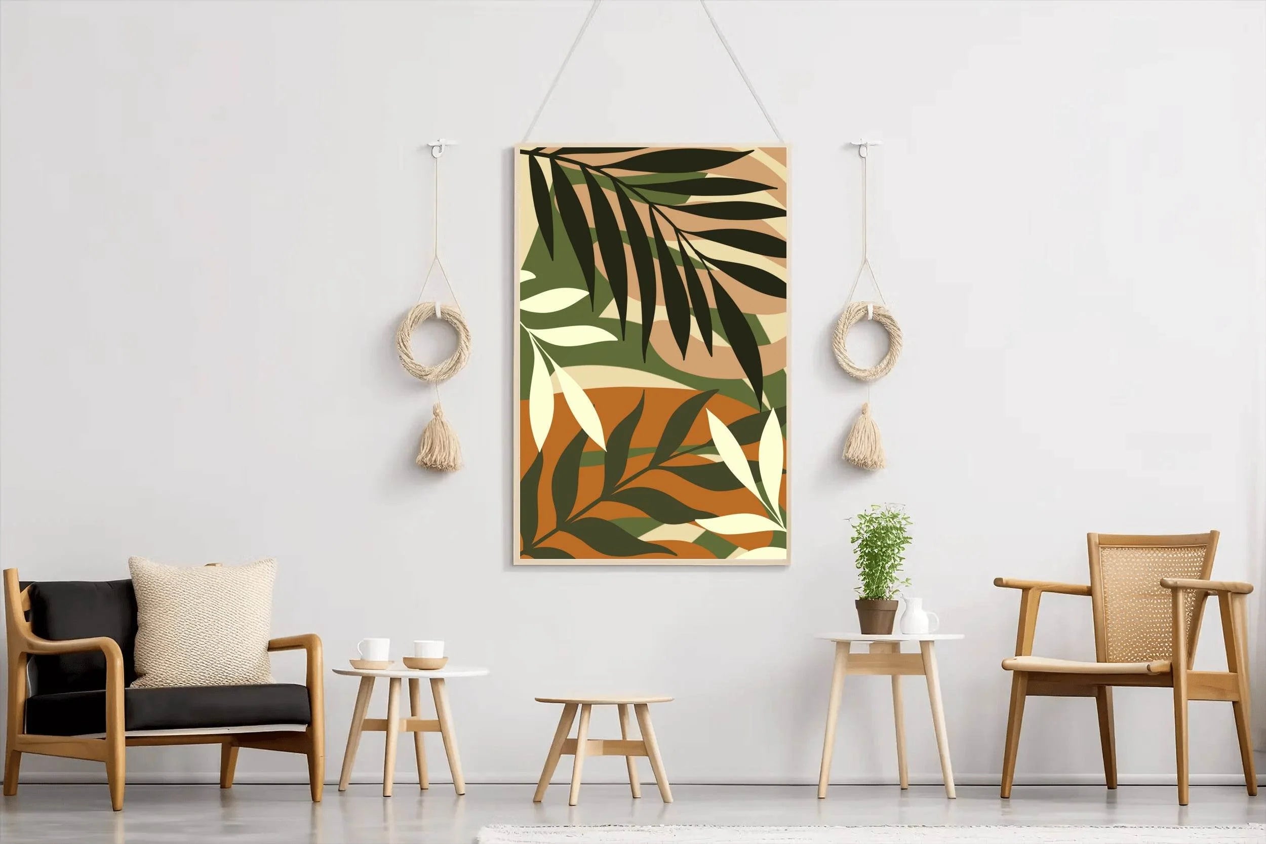 Camouflage Pattern Leafs Canvas ArtWork - beink online art store