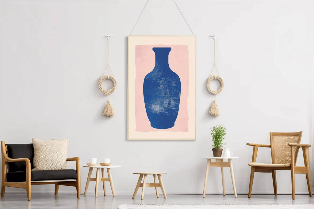Cobalt Blue Vase Wall Art - beink online art store