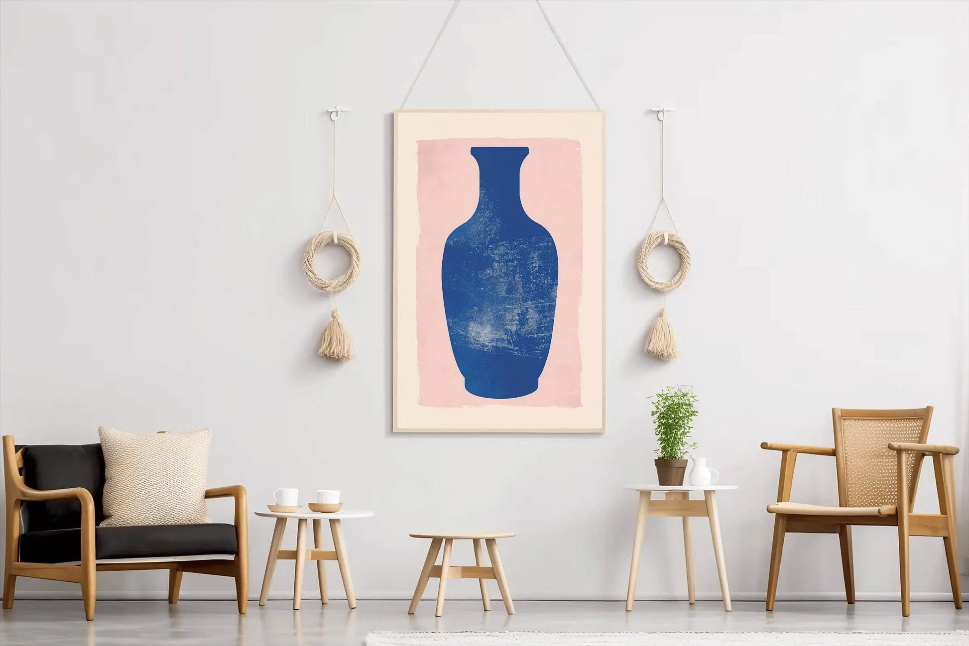 Cobalt Blue Vase Wall Art - beink online art store