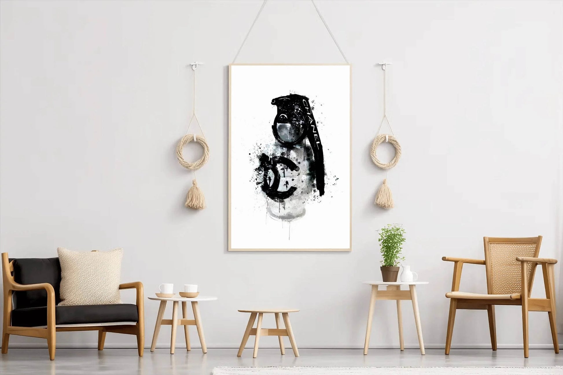 Spray Paint Chanel Logo - Chanel Chaos Wall Art - beink online art store