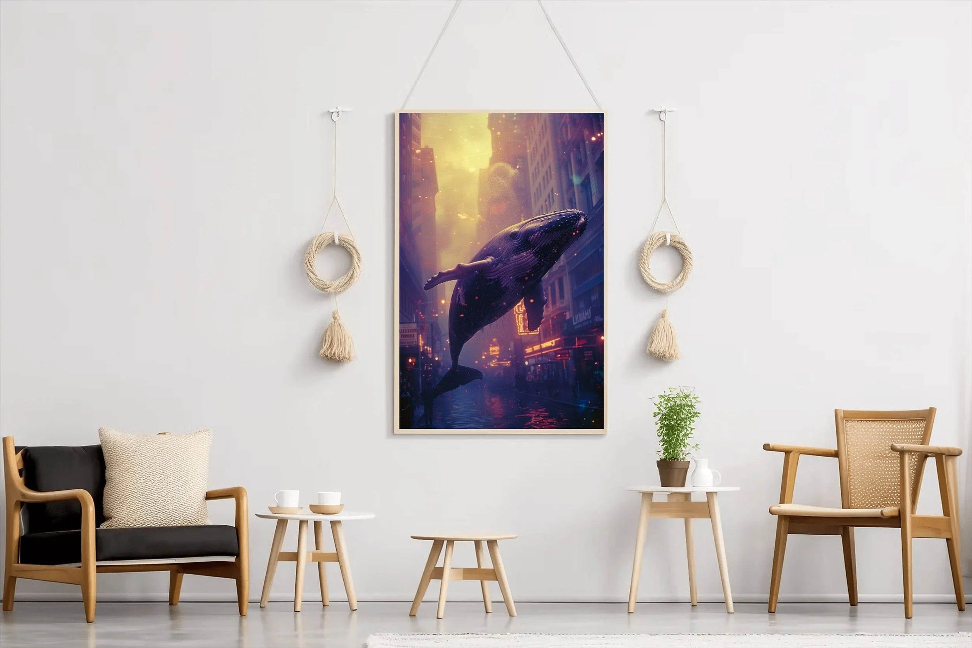 Whale in the Sky Animal Wall Art - beink online art store