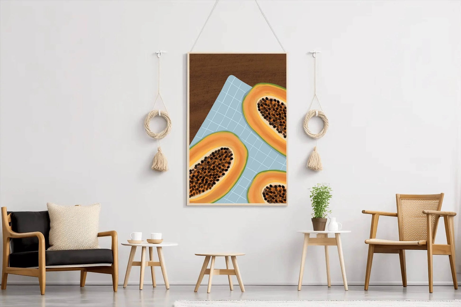 Papaya Fruit Painting Wall Art - beink online art store