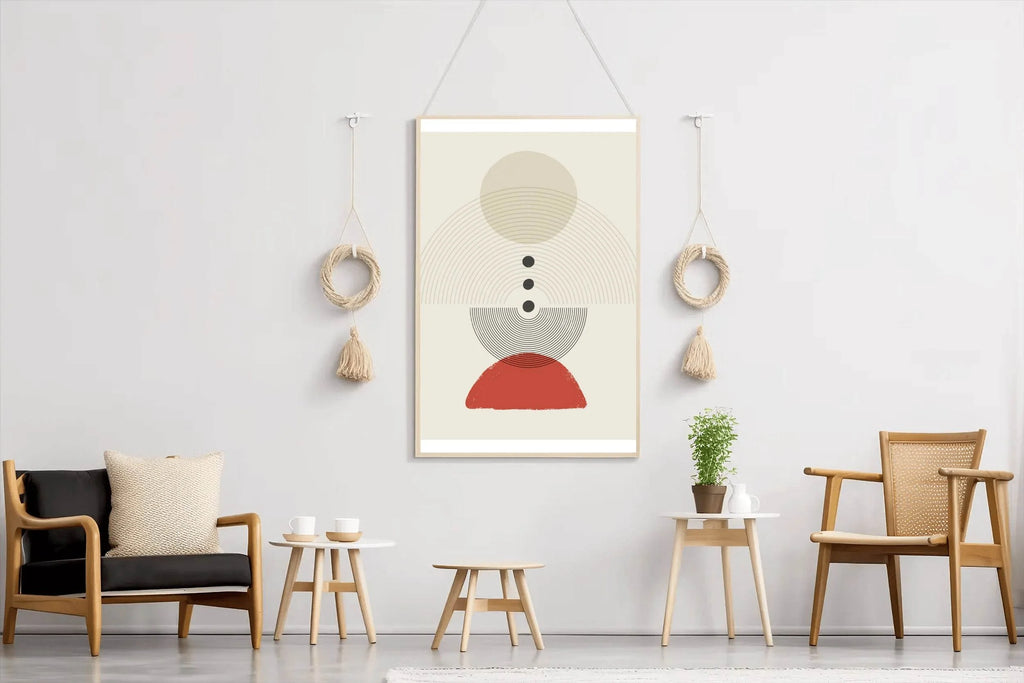 Circular Geometric Shapes Abstract Wall Art - beink online art store