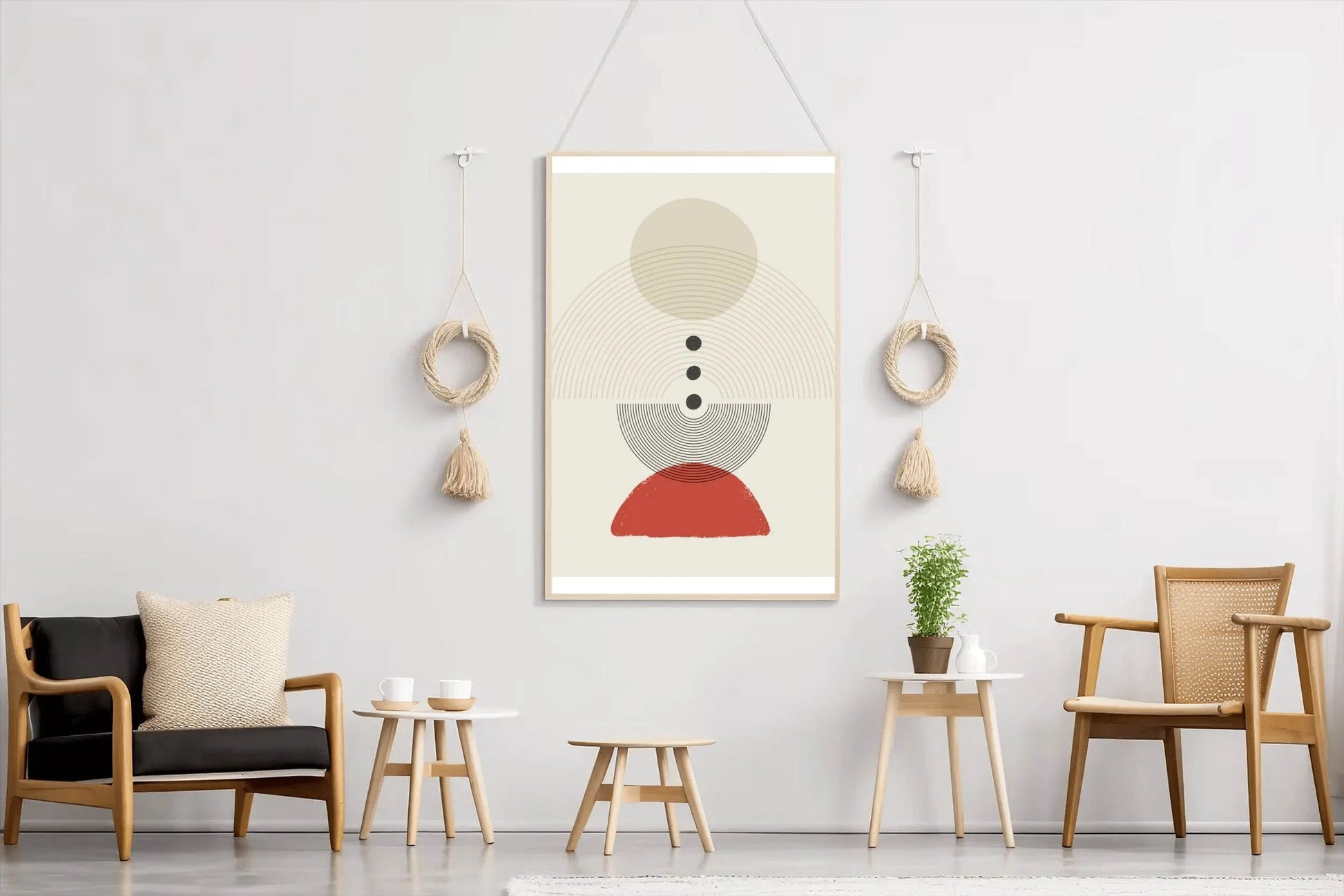 Circular Geometric Shapes Abstract Wall Art - beink online art store