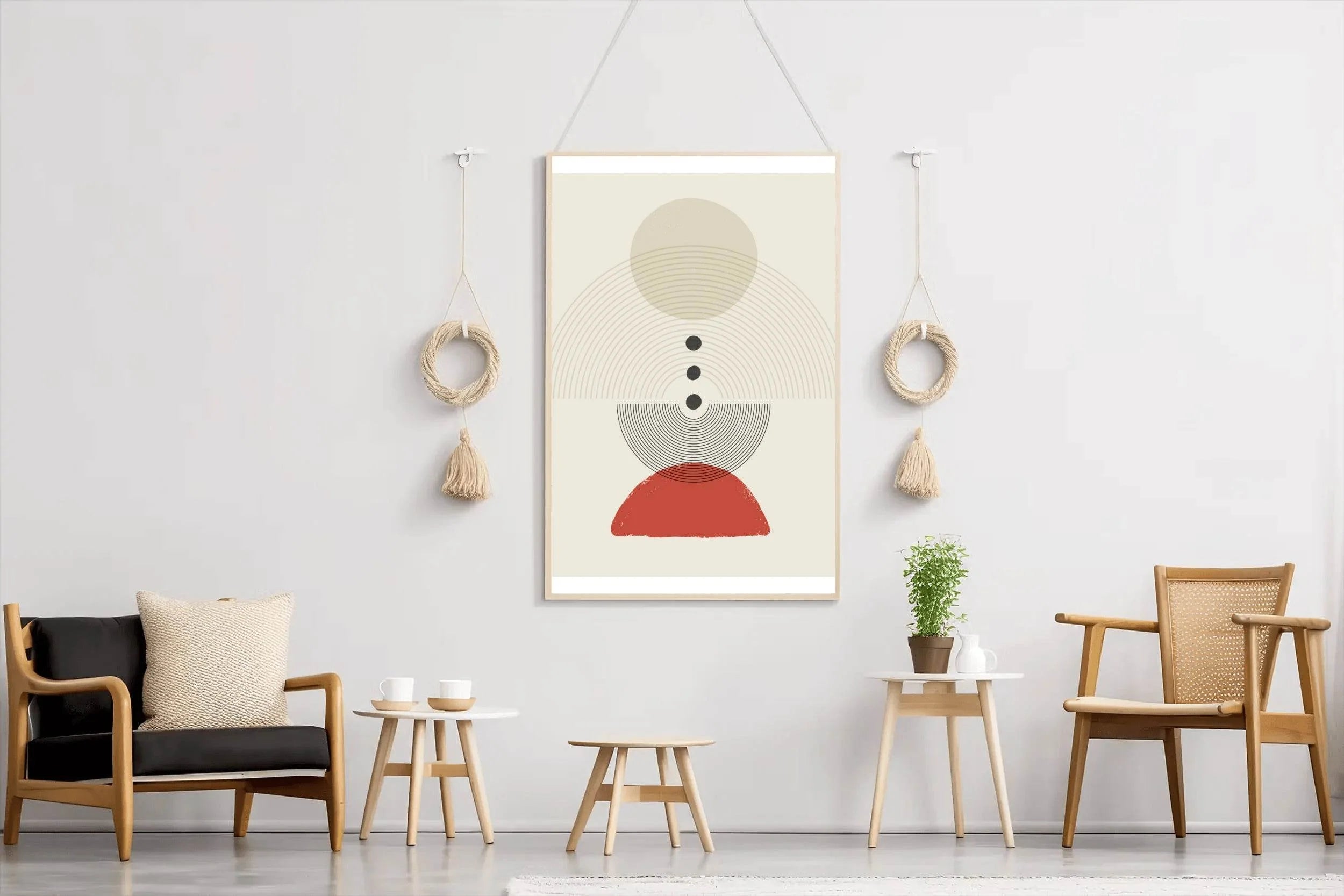 Circular Geometric Shapes Abstract Wall Art - beink online art store