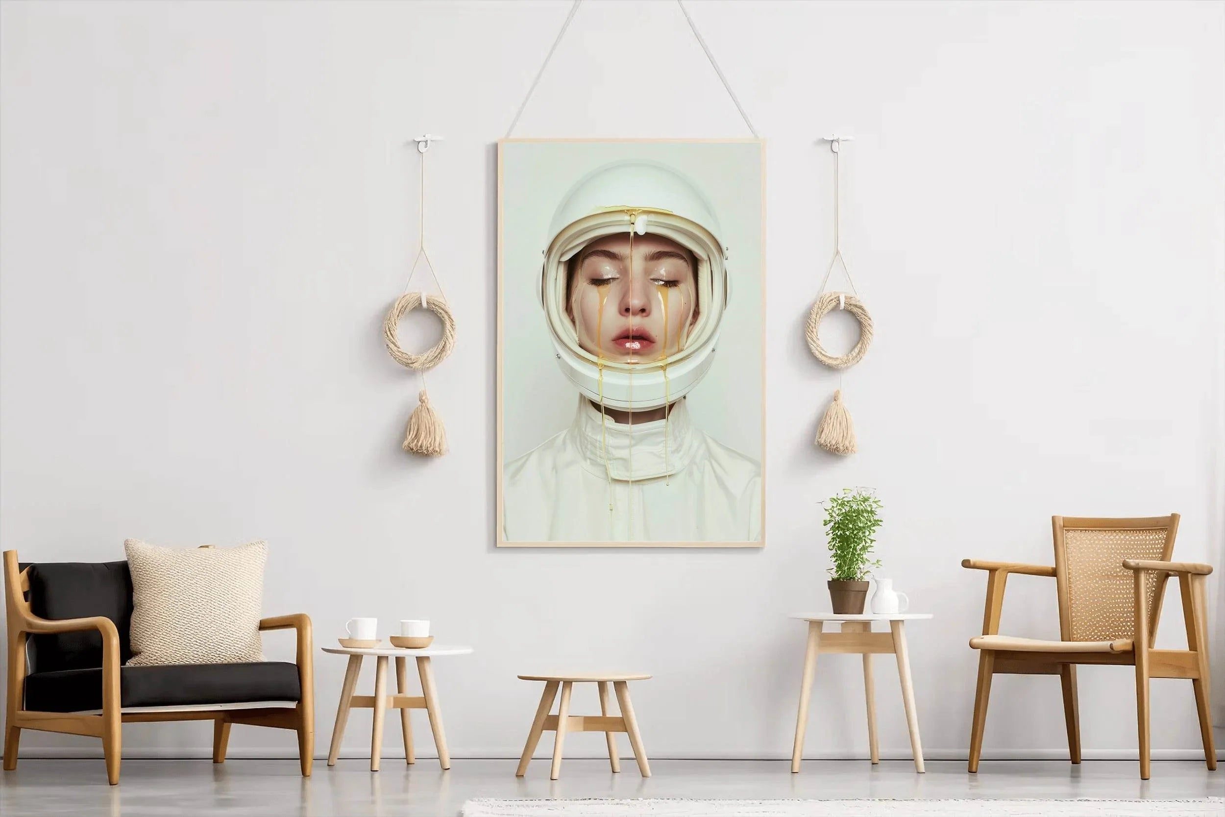 Astronaut in Honey Helmet Wall Art - beink online art store