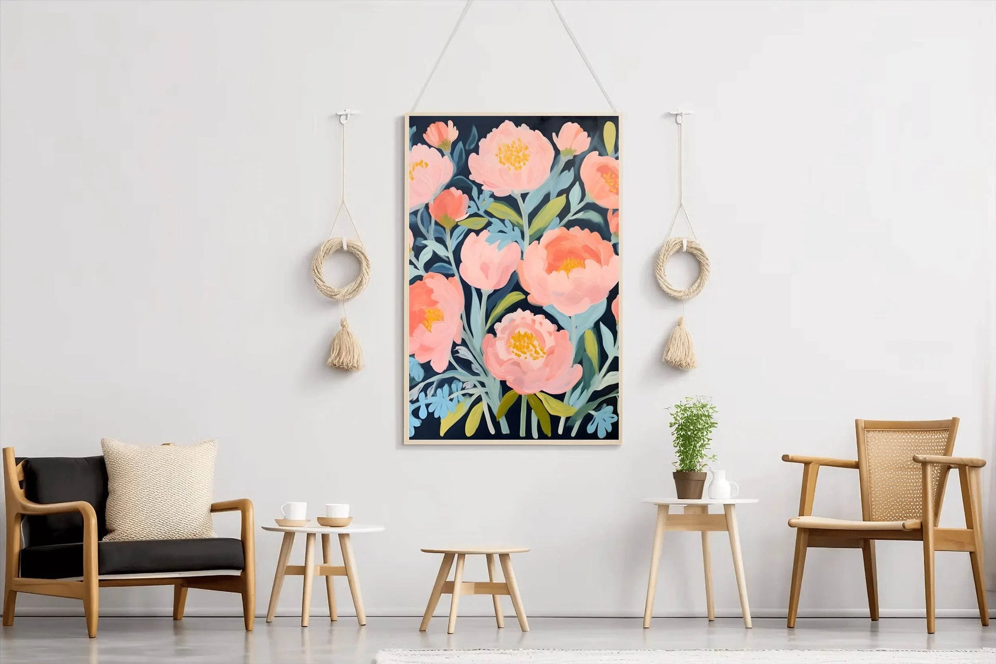 Drawing of Floral Pattern Wall Art - beink online art store