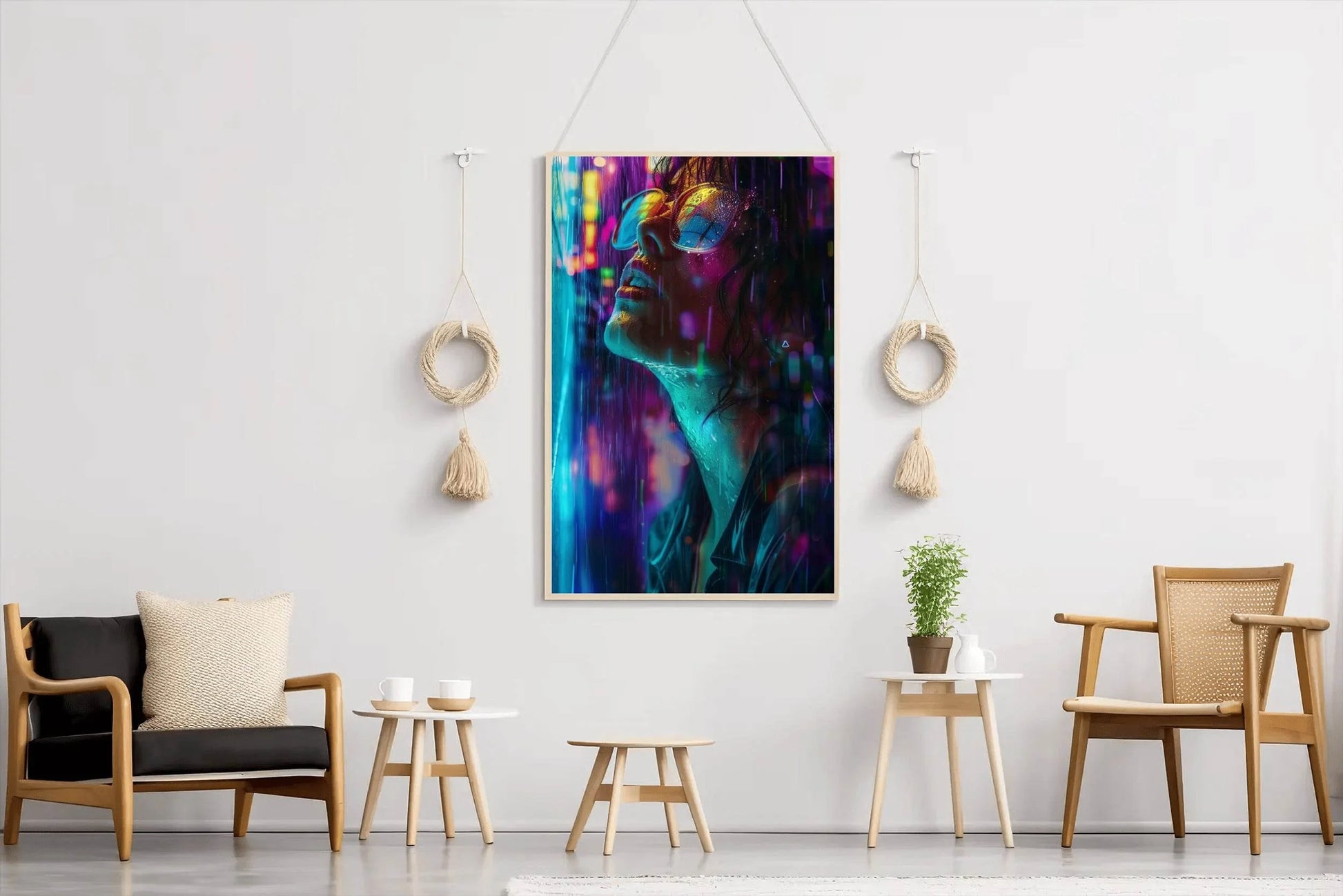 Holographic Female Face Close Up Digital Art - beink online art store