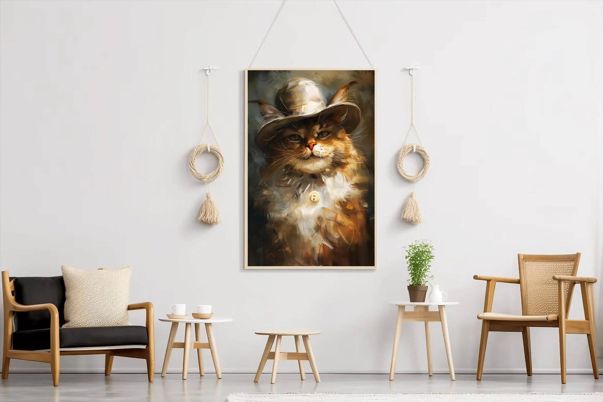 Hand Painted Persian Cat Illustration - beink online art store