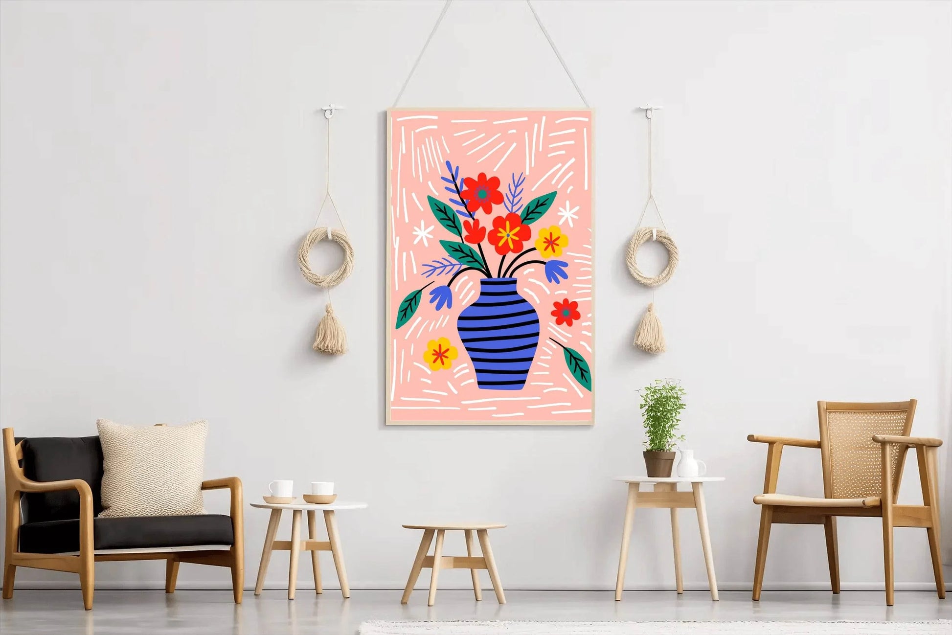 Painting a Bouquet of Flowers Inside a Clay Pot Art - beink online art store