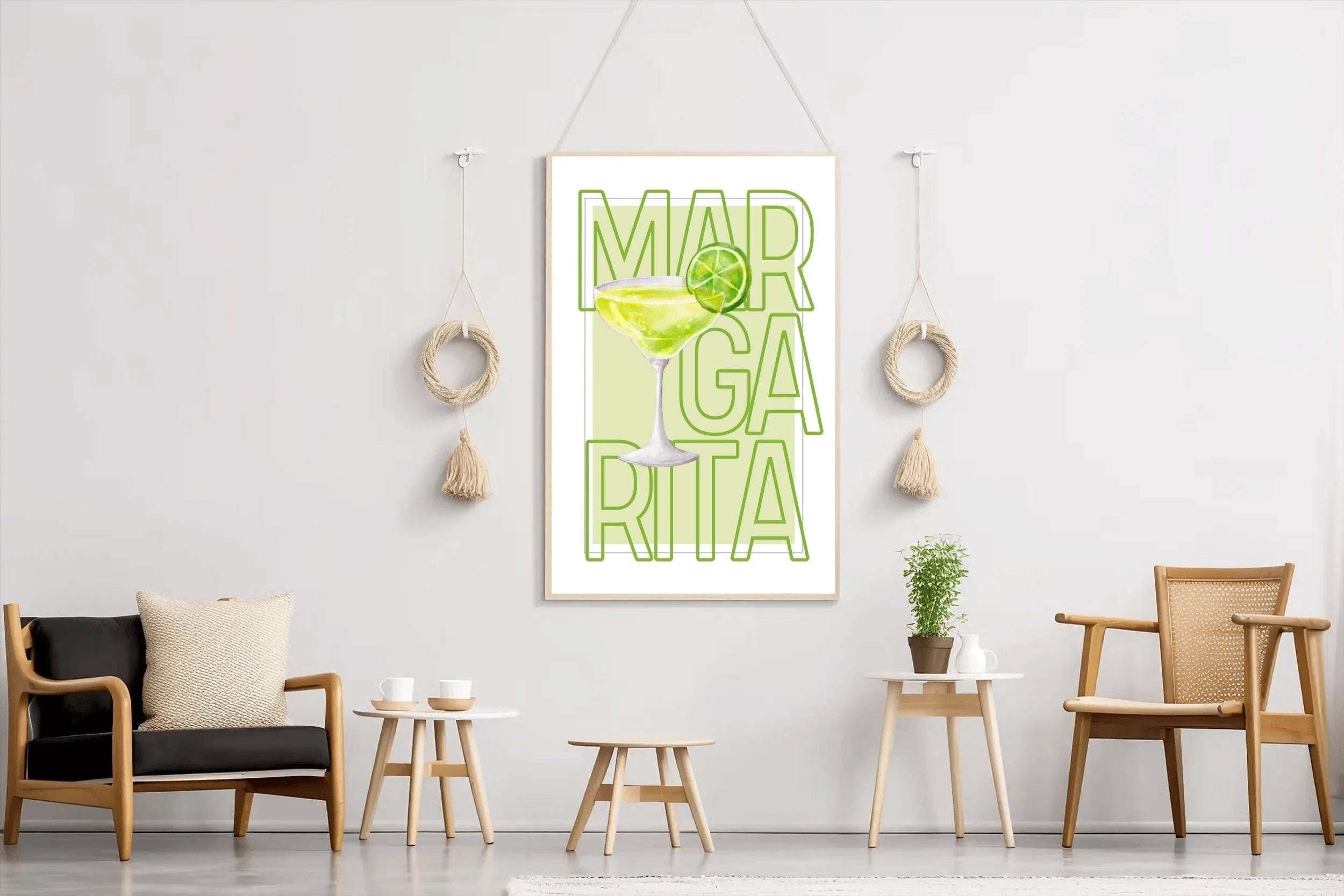 Margarita & limon Cocktail Wall Art - beink online art store