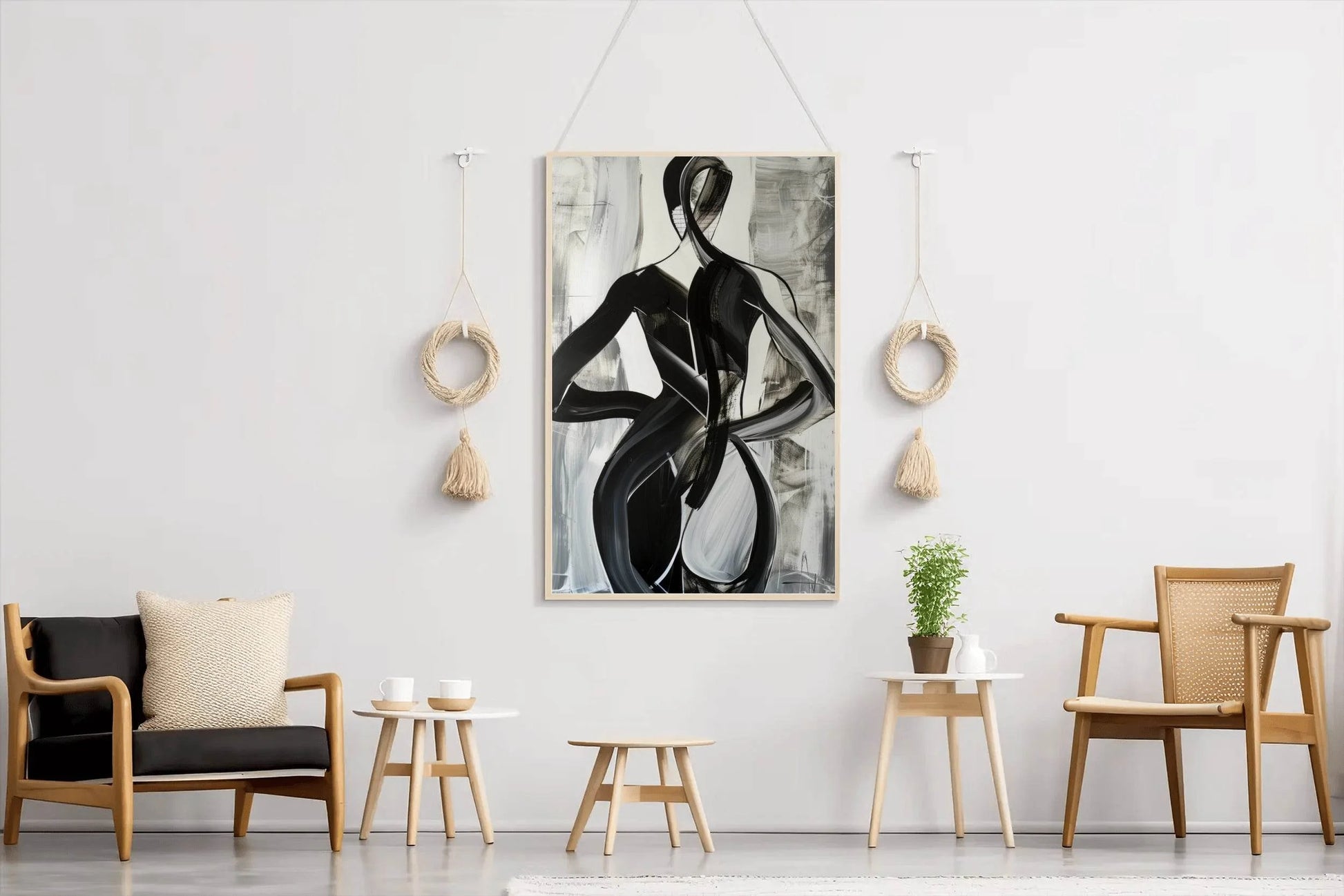Oil Paint Phantom Figure Modern Wall Art - beink online art store