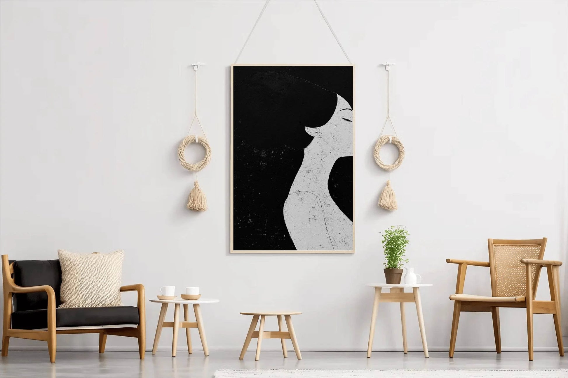 Black and White Women Elegance Wall Art - beink online art store