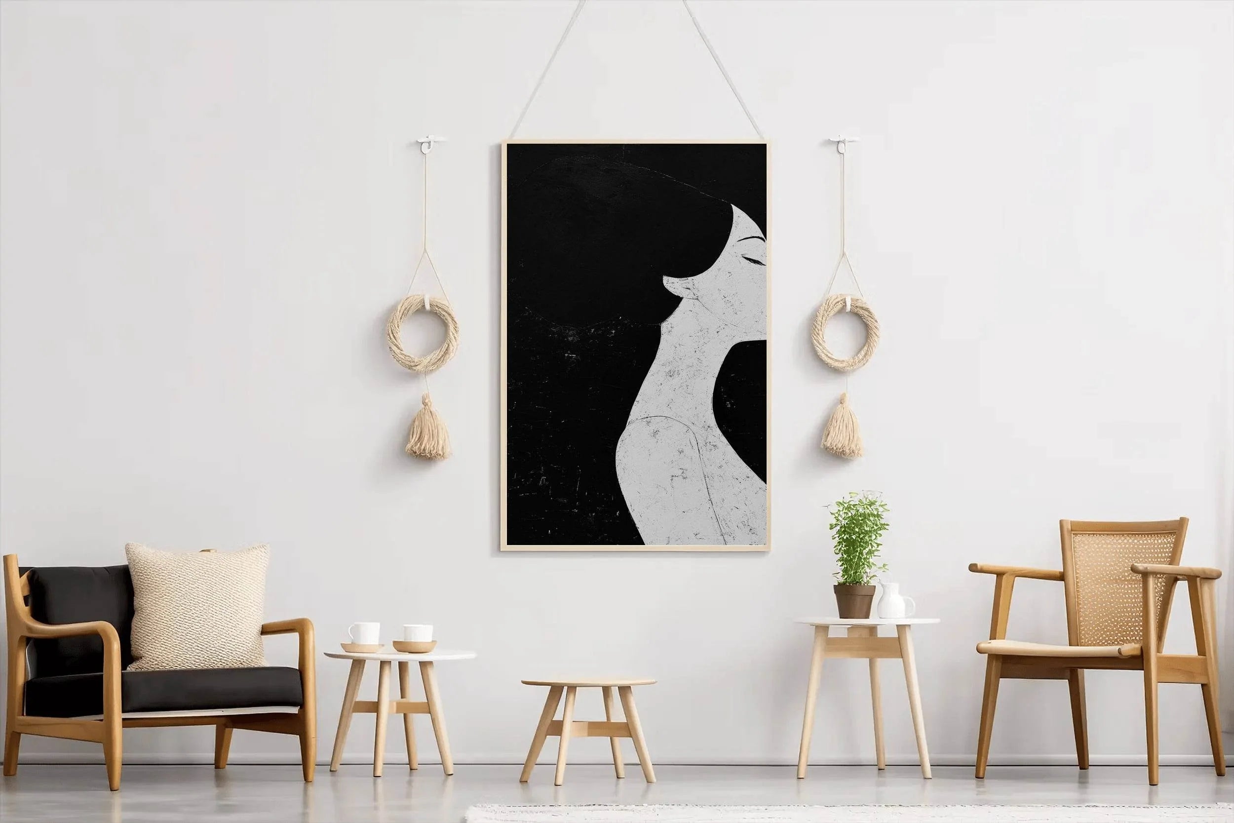 Black and White Women Elegance Wall Art - beink online art store