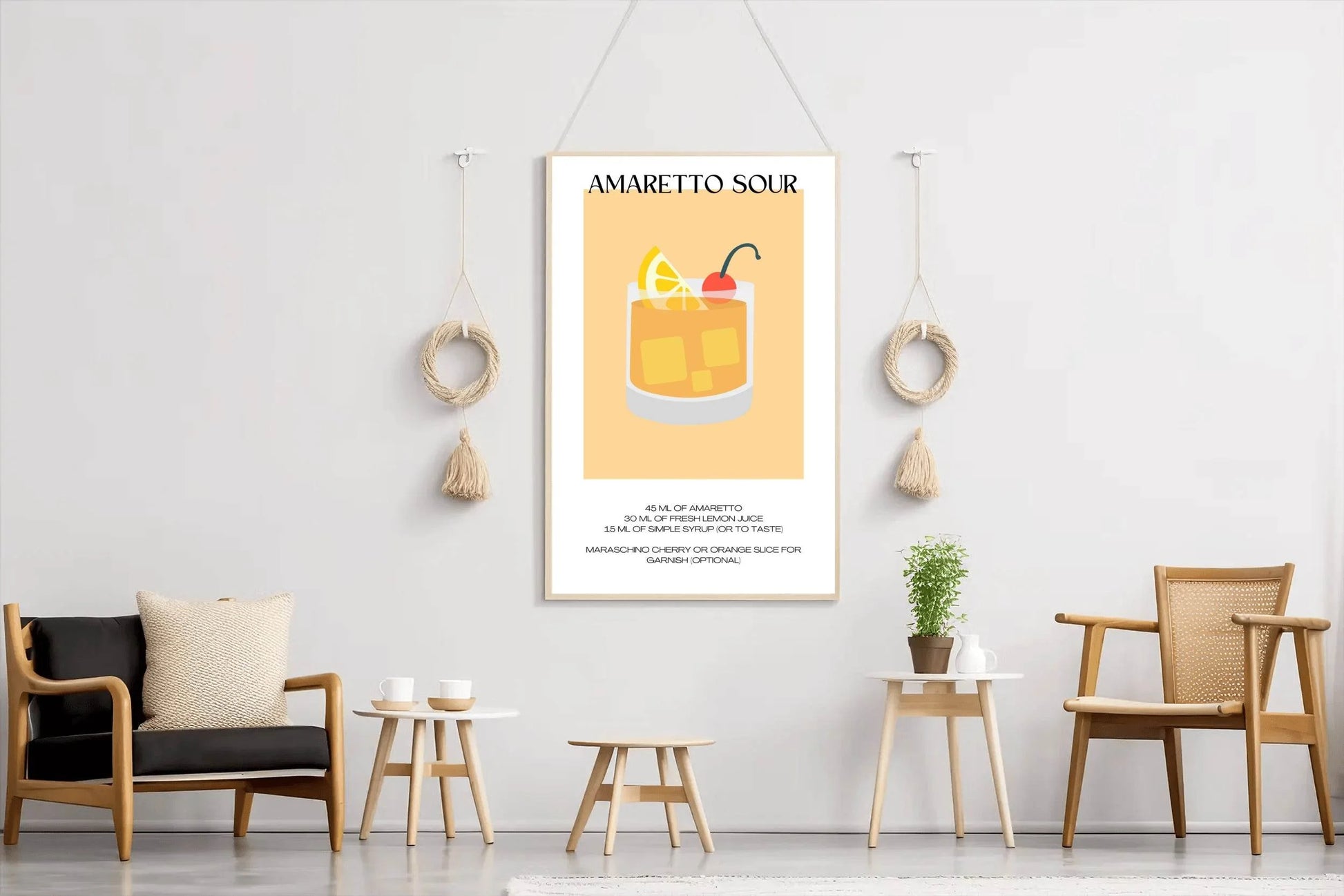 Whiskey Amaretto Sour Wall Art - beink online art store