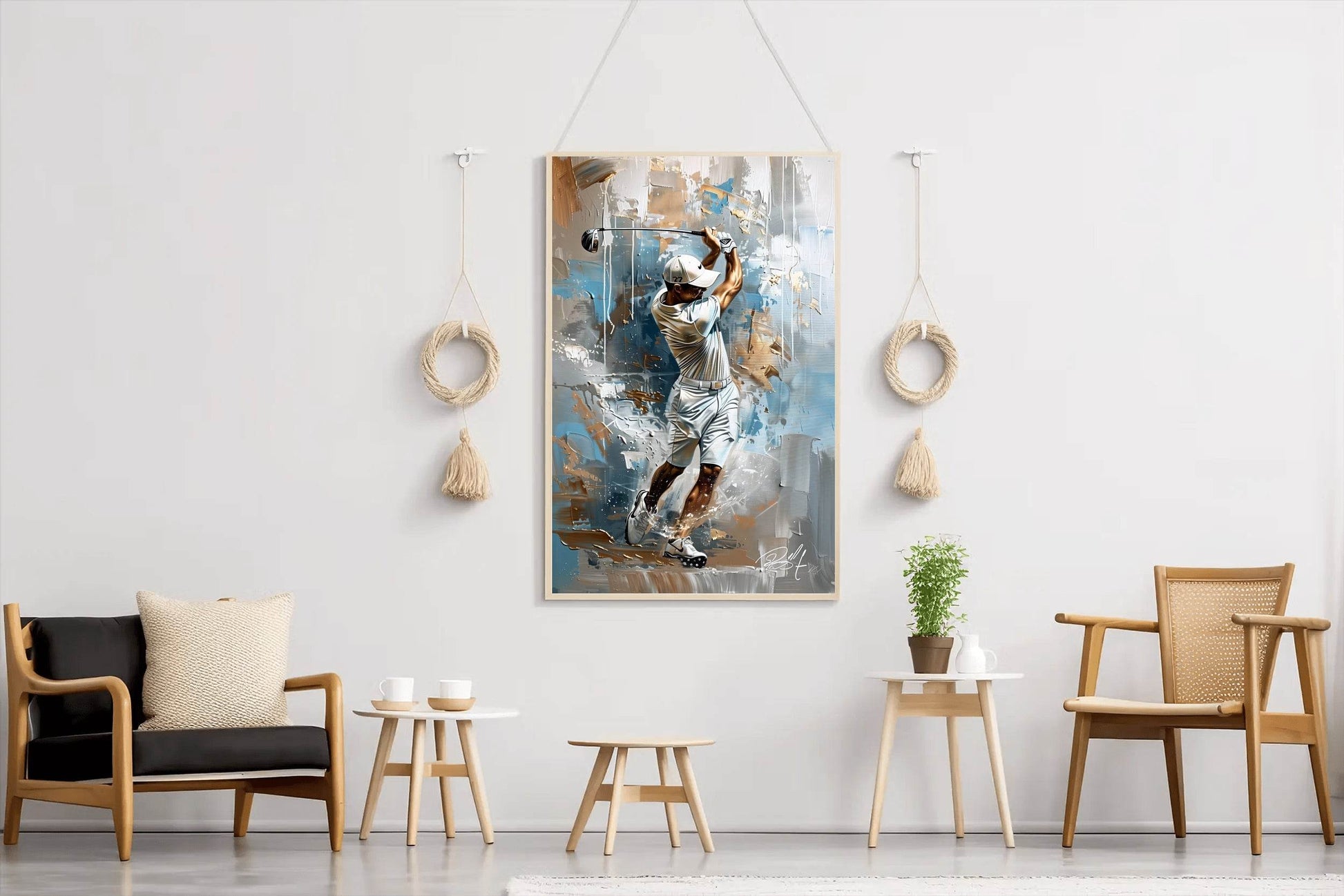Master Flame Sports Aesthetic Wall Art Poster for Living Room, Home & Wall Decor Golf - beink online art store