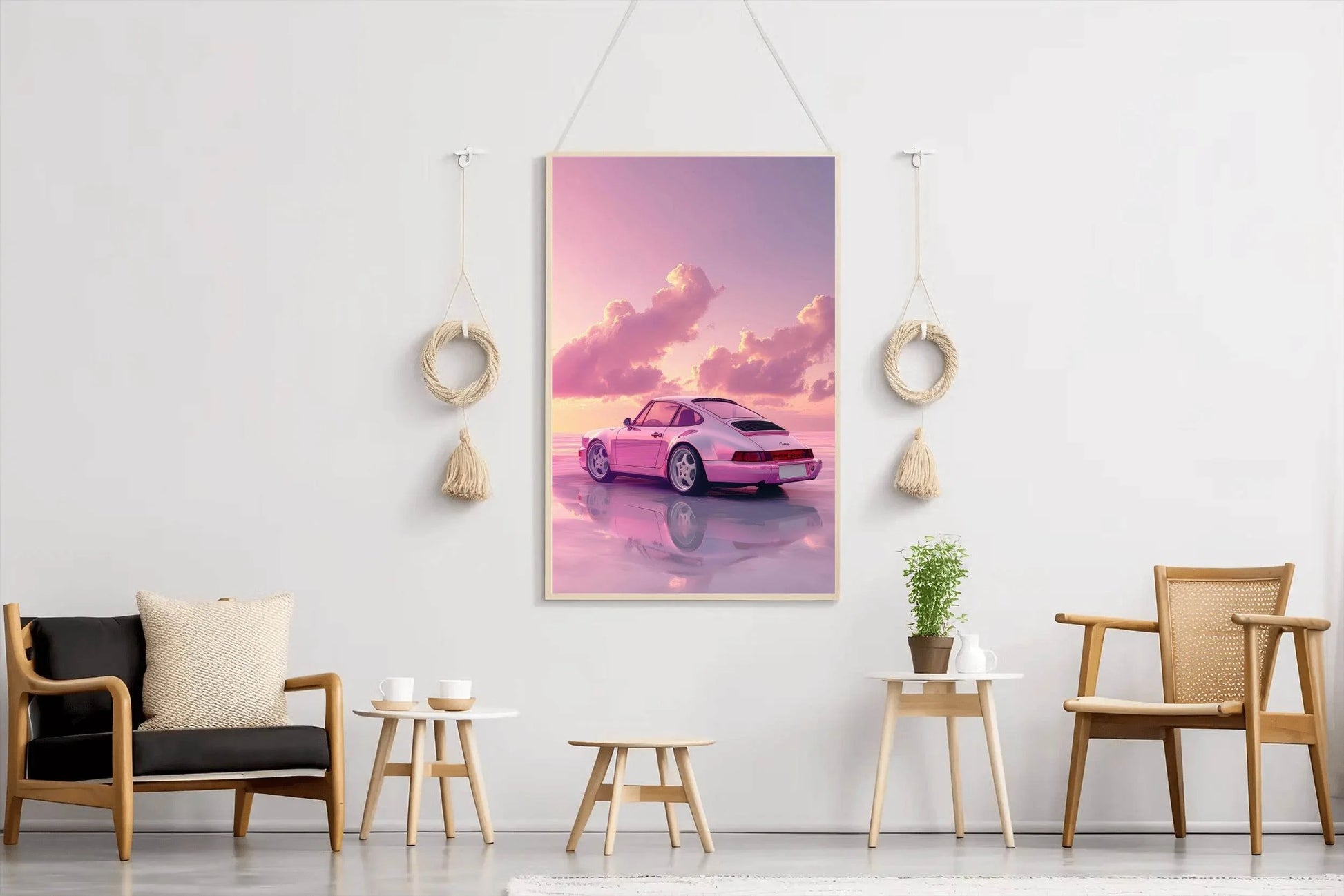 Porsche911 Pink Wall Art - beink online art store