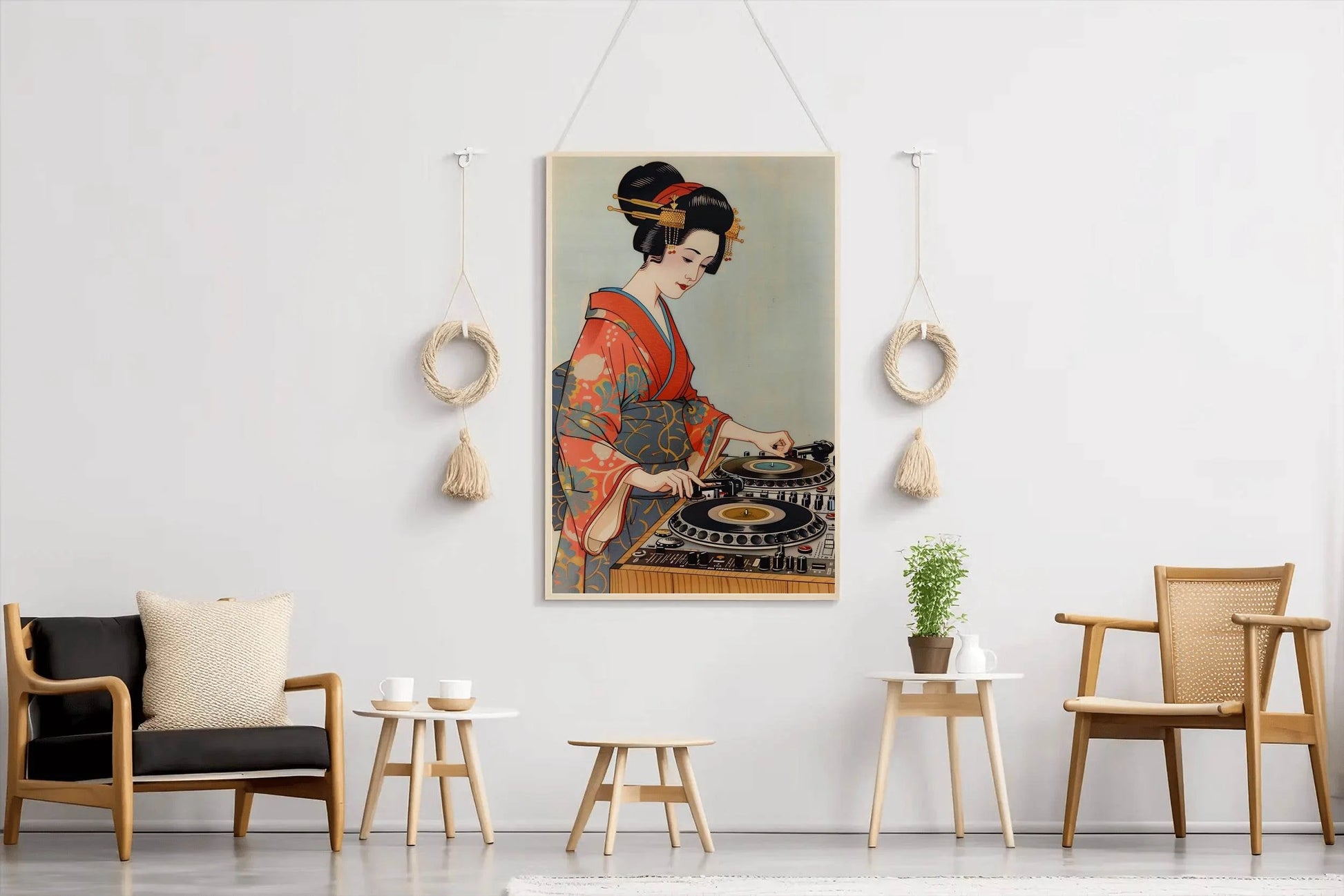 Japanese Dj Geisha Ramen Wall Art - beink online art store