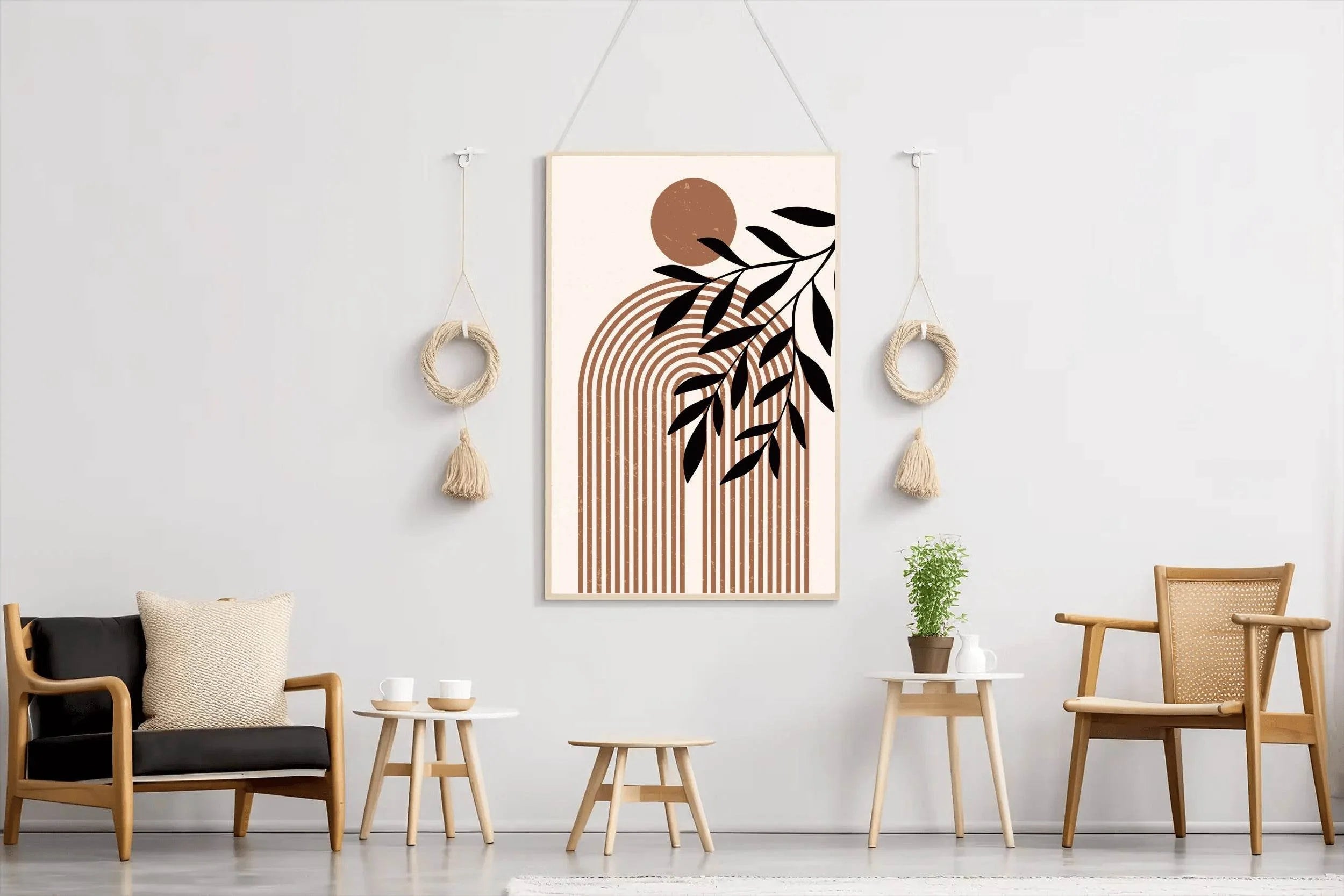 Arched Lines with Leaf ArtWork - beink online art store