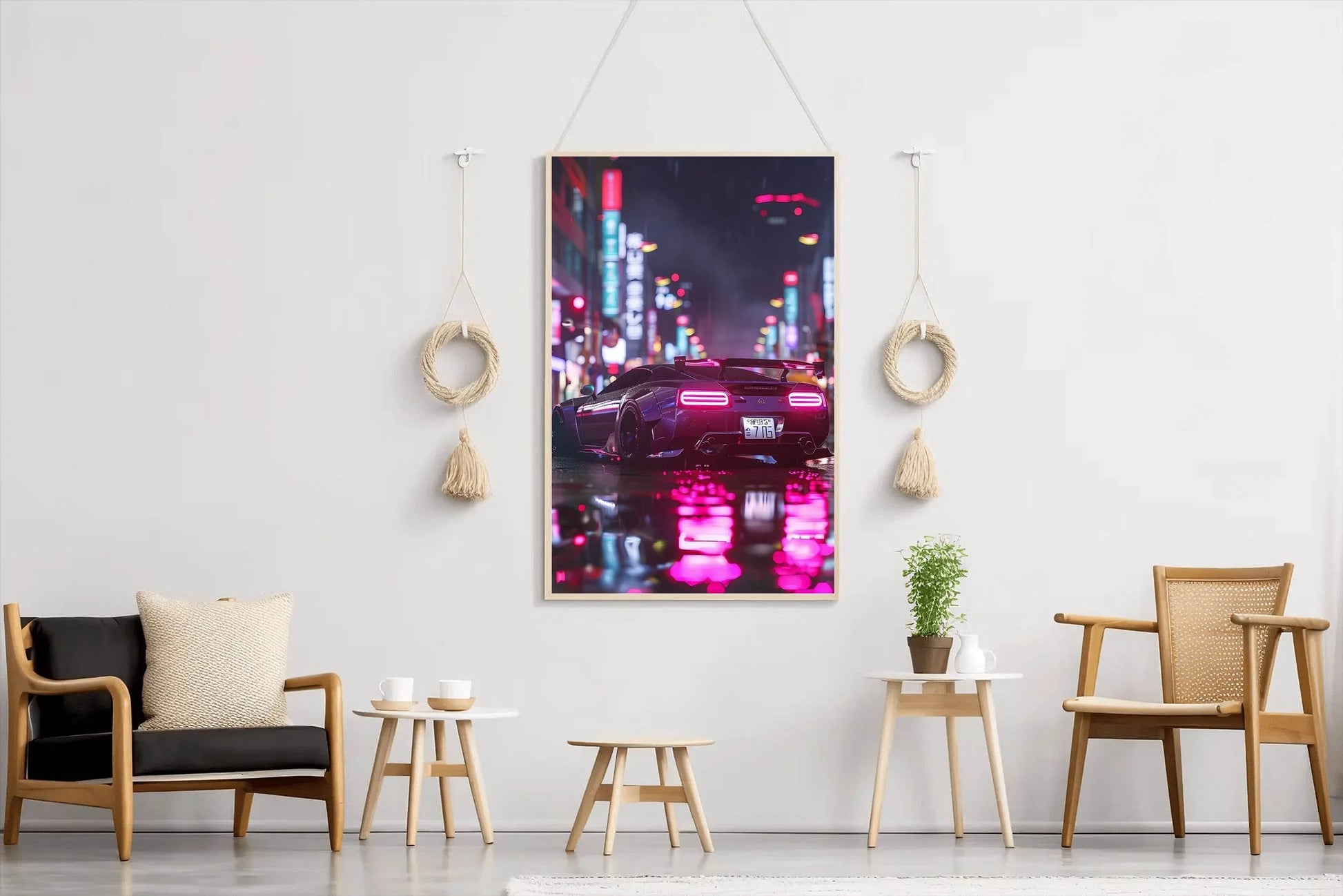 Neon Colors Bugatti Chiron Wall Art - beink online art store