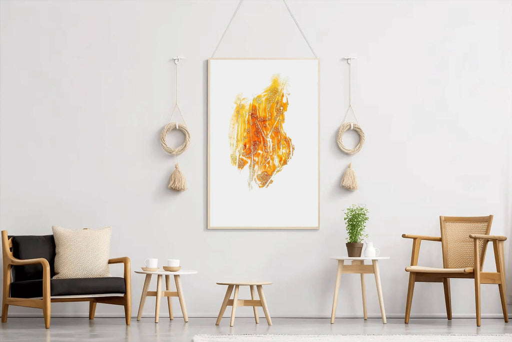 Water Paint with Bubbles Abstract Wall Art - beink online art store