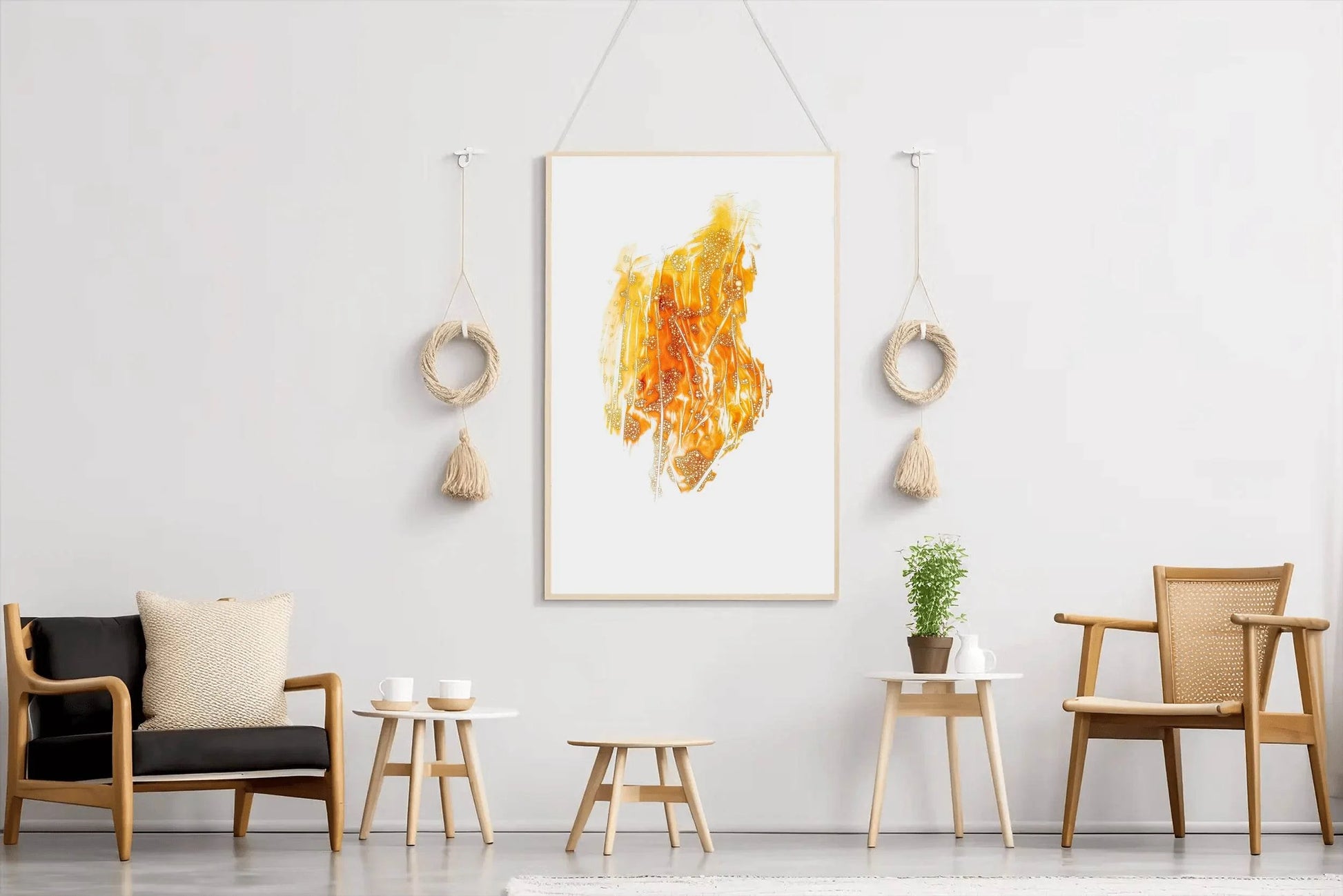 Water Paint with Bubbles Abstract Wall Art - beink online art store