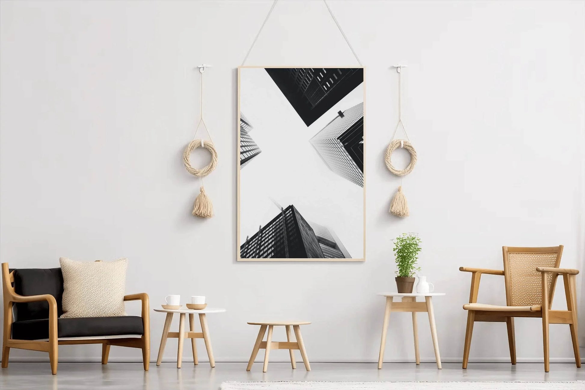High Rise Building Black & White Wall Art - beink online art store