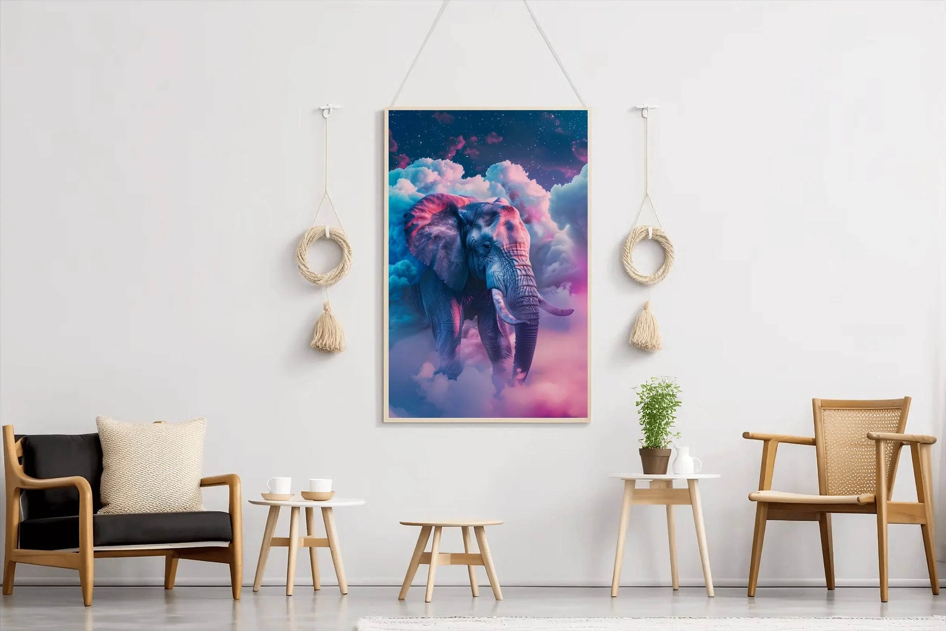 Digital Painting of Fantasy Elephant Wall Art - beink online art store