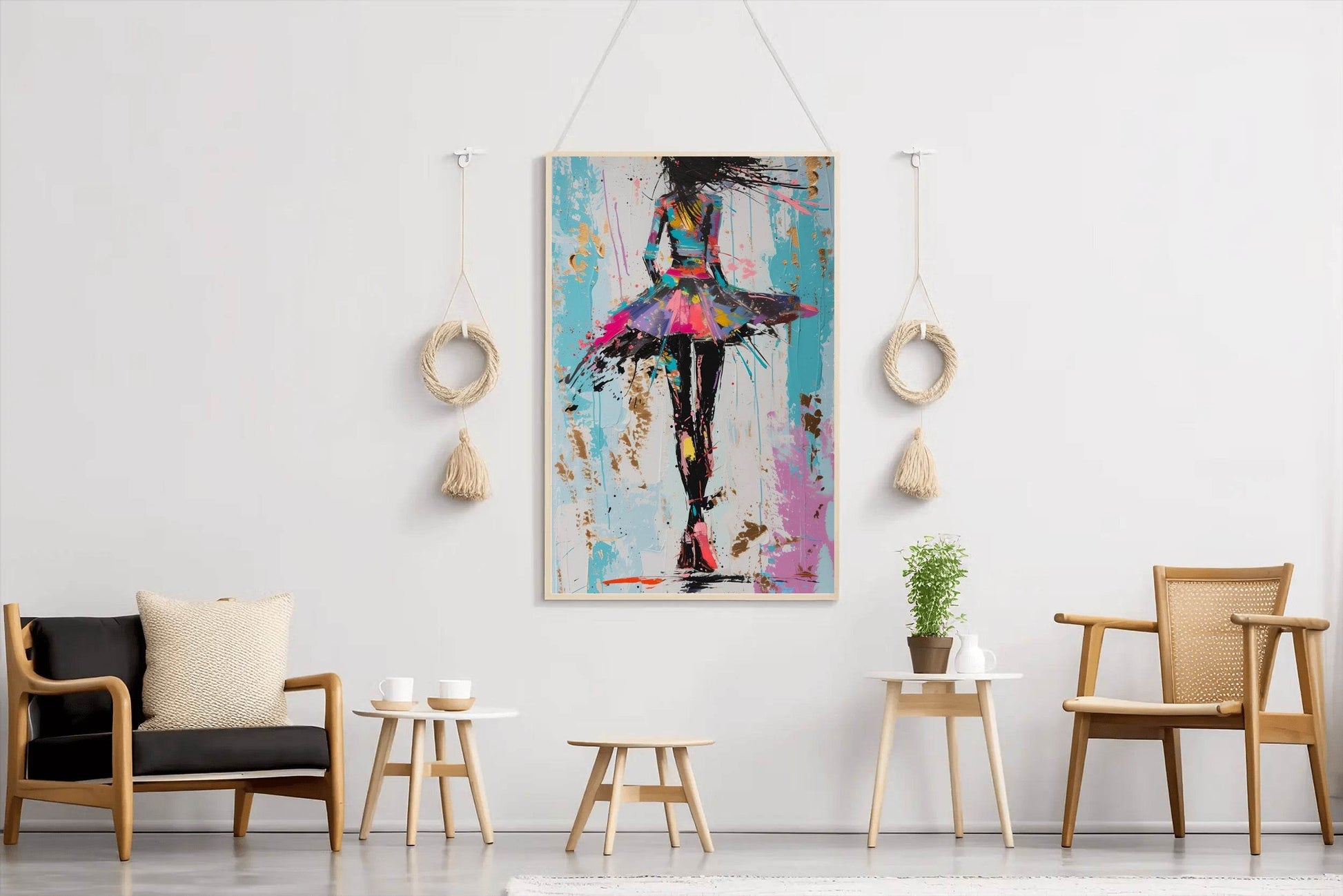 Oil Painting Of A Dancing Girl Wall Art - beink online art store