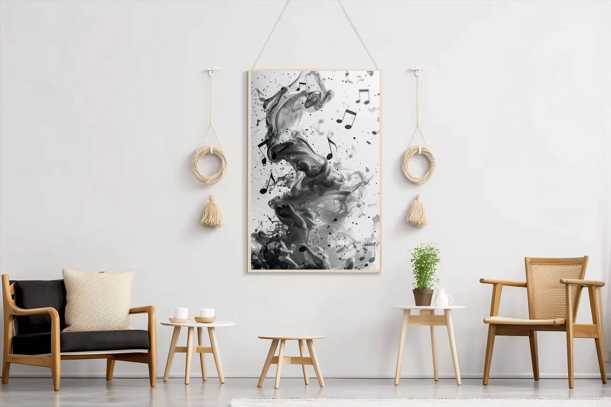 Flying Musical Notes Wall Art - beink online art store