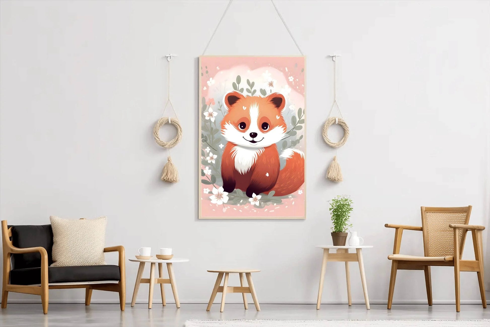 Cartoonish Fox With a Friendly Expression - beink online art store
