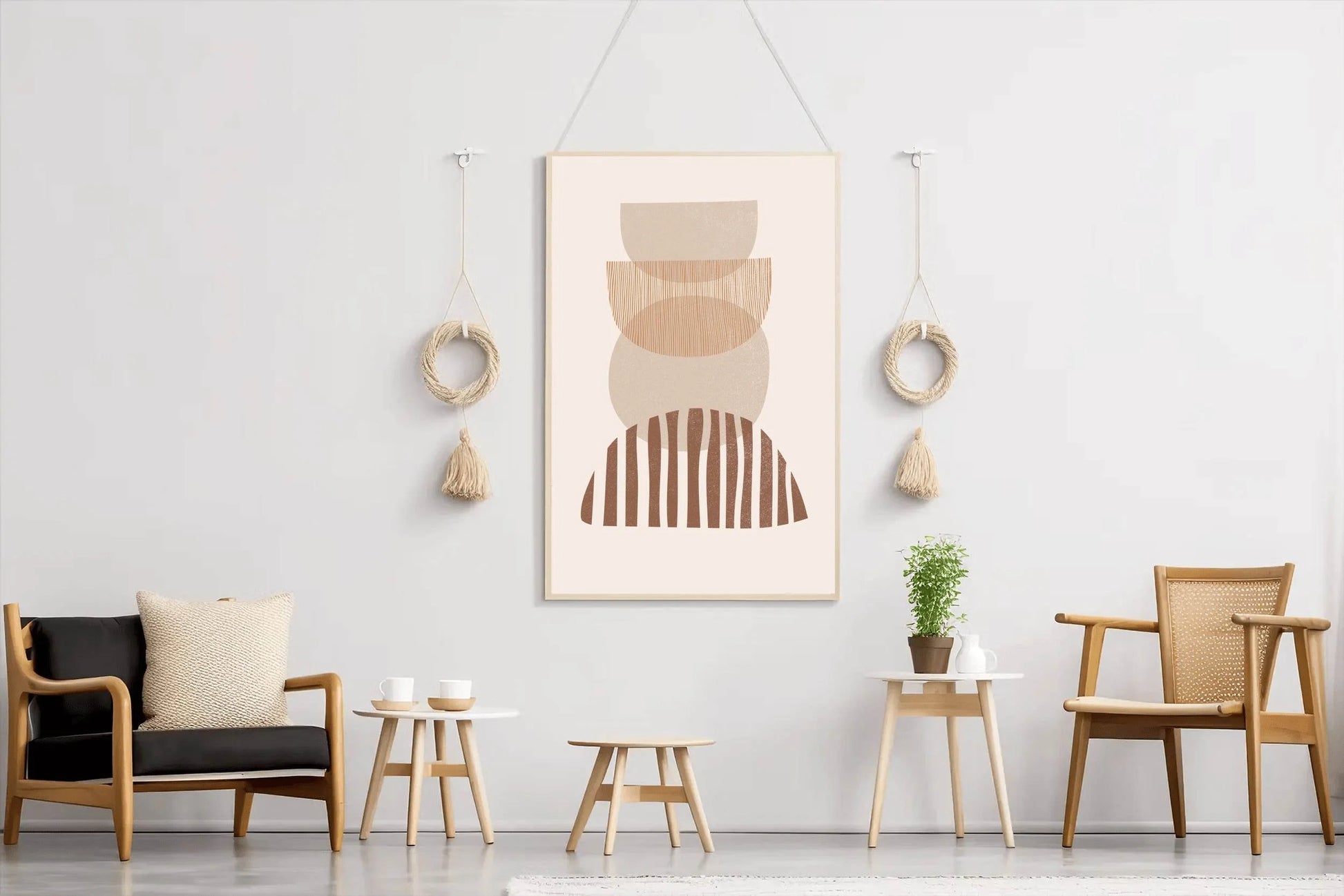 Abstract Shapes and Lines Stacked Stones ArtWork - beink online art store