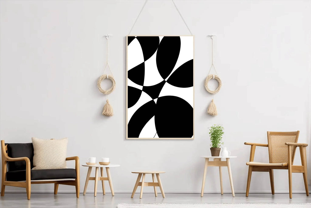 Black and White Graphic Pattern Wall Art - beink online art store