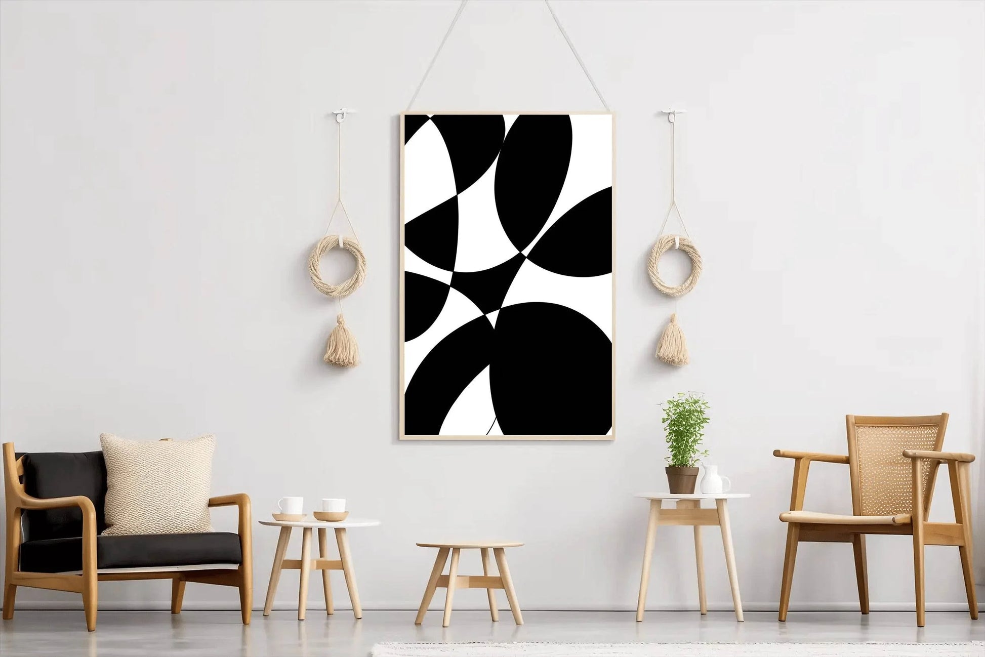 Black and White Graphic Pattern Wall Art - beink online art store