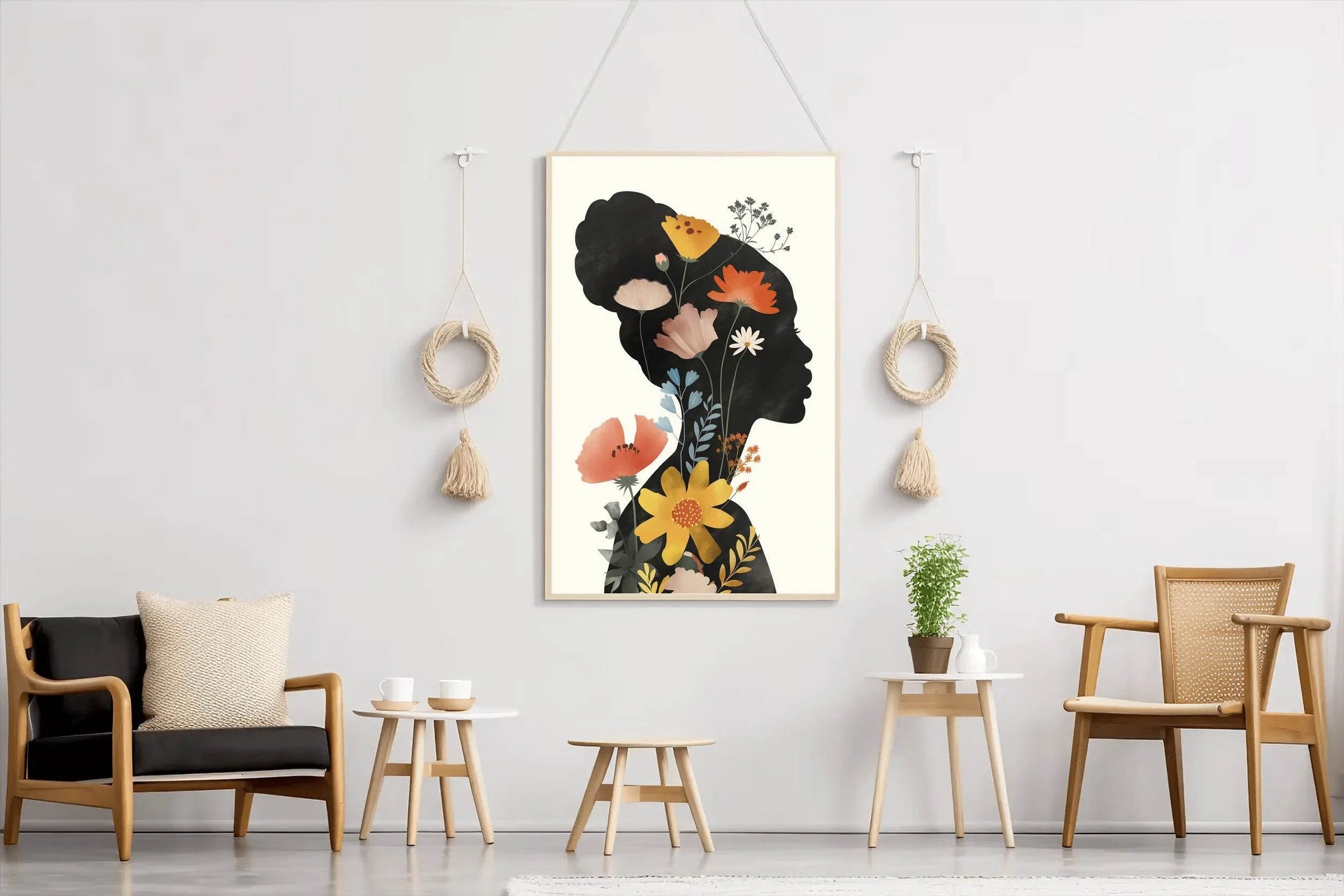 Woman With a Flower in Her Hair ArtWork - beink online art store