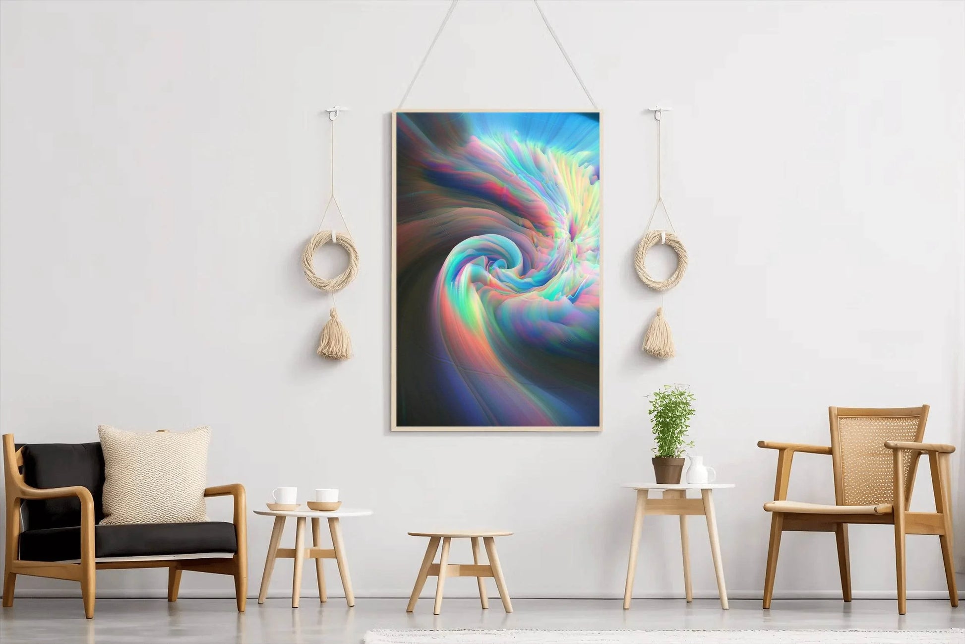Colorful Ring Wallpaper Abstract Wall Art - beink online art store