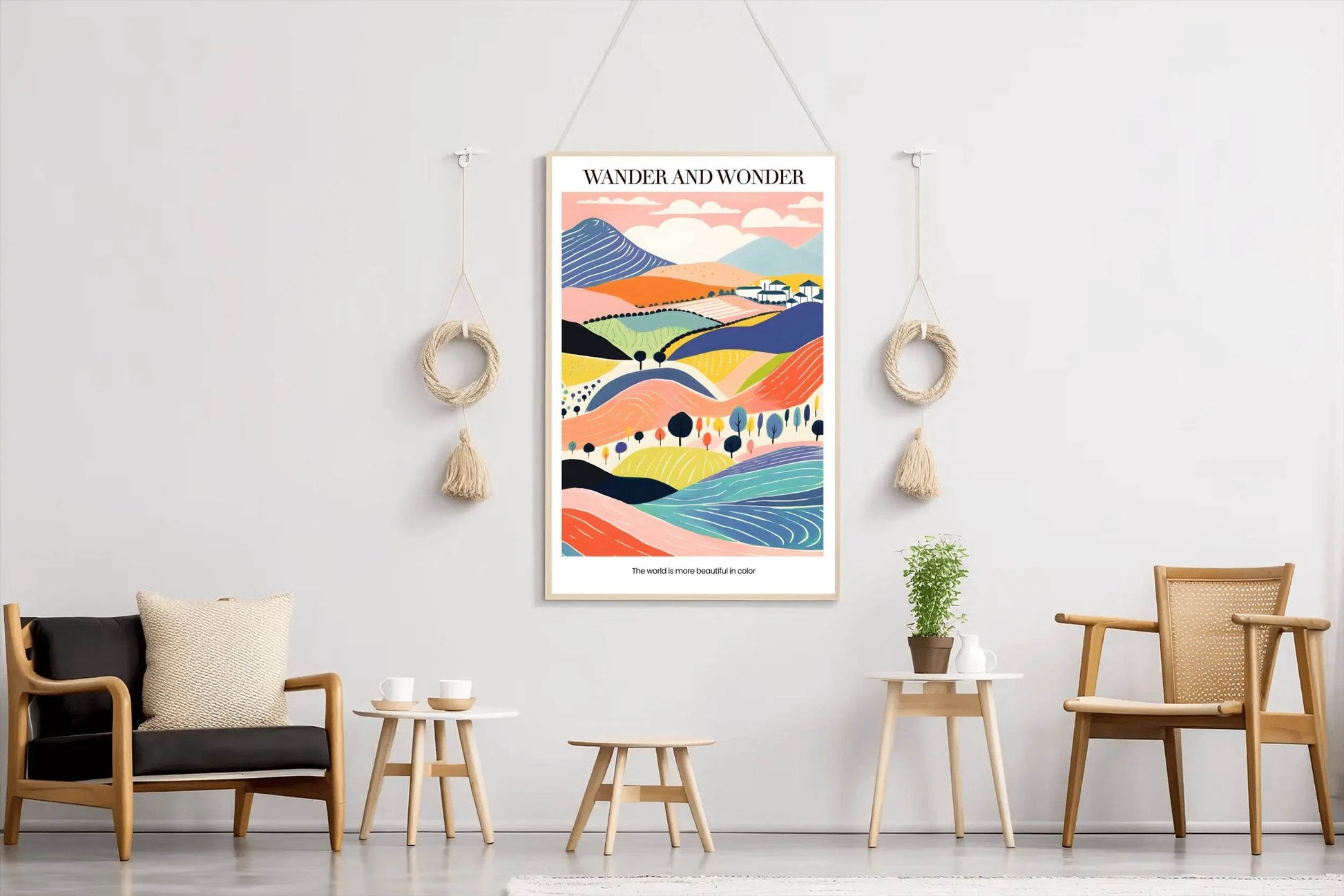 Colorful Farm Painting Wall Art - beink online art store
