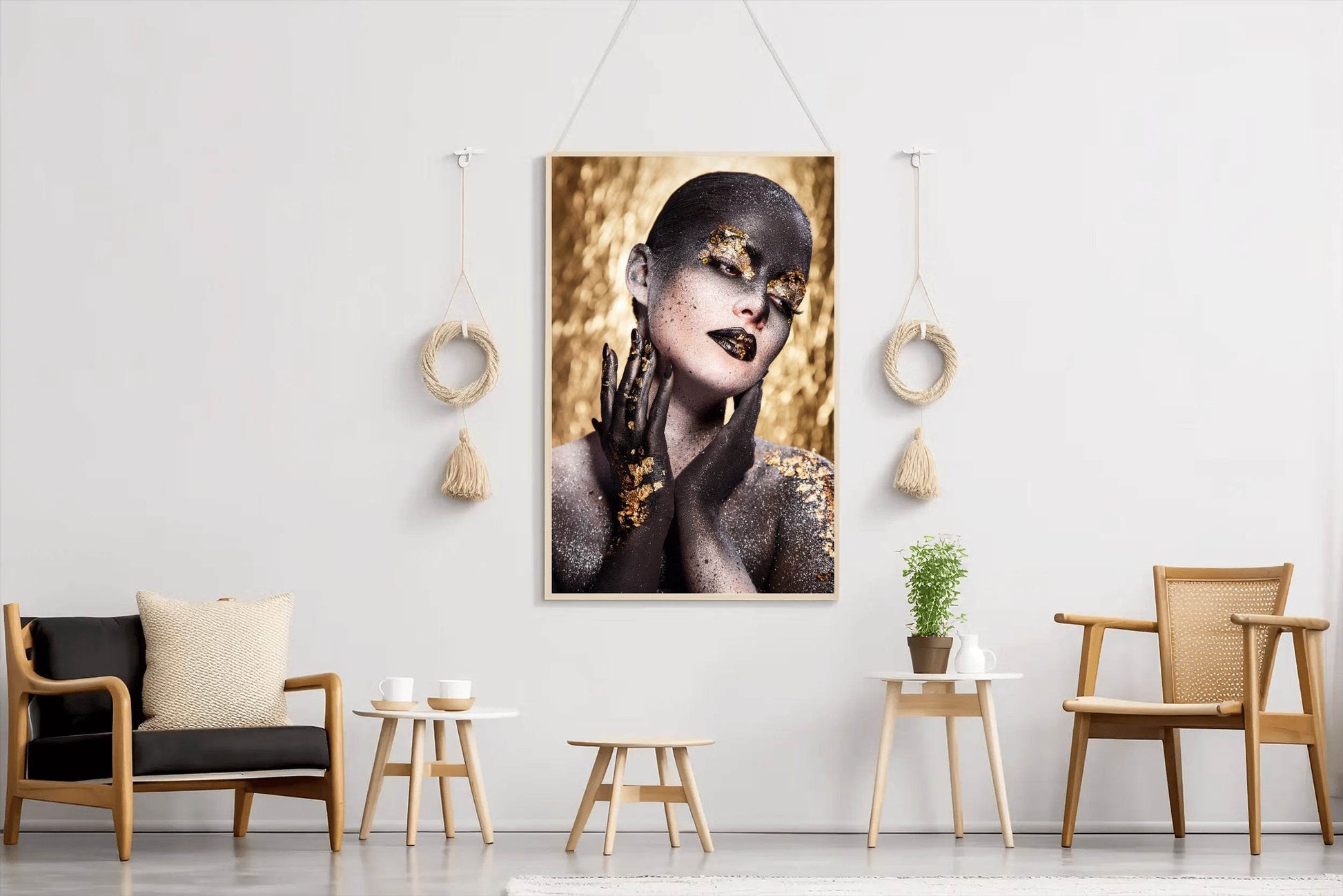Female in Black And Gold Wall Art - beink online art store